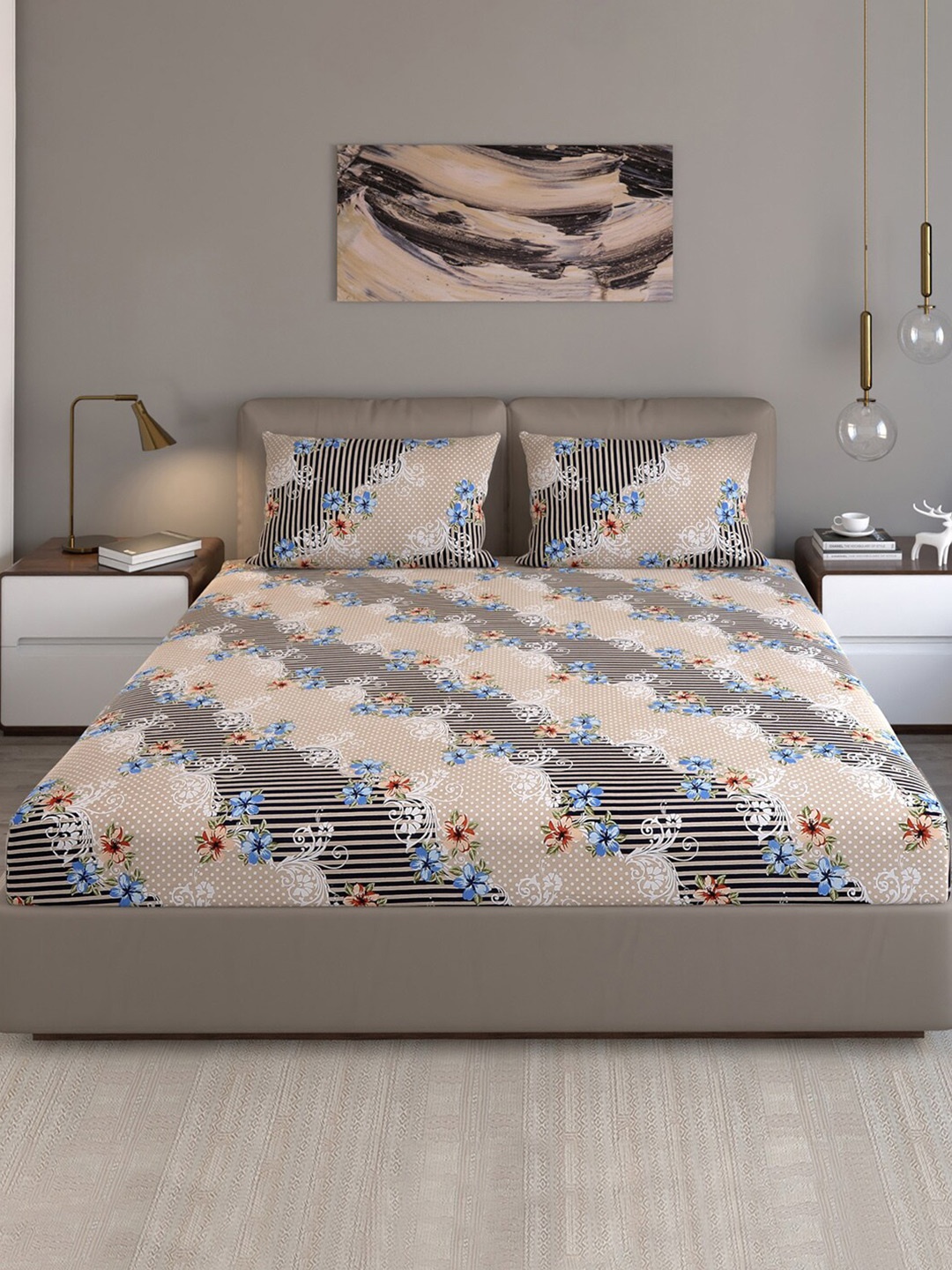 Monte Carlo Fashnik Brown & Black 130 TC Queen Bedsheet with 2 Pillow Covers
Monte Carlo Fashnik Brown & Black 130 TC Queen Bedsheet with 2 Pillow Covers