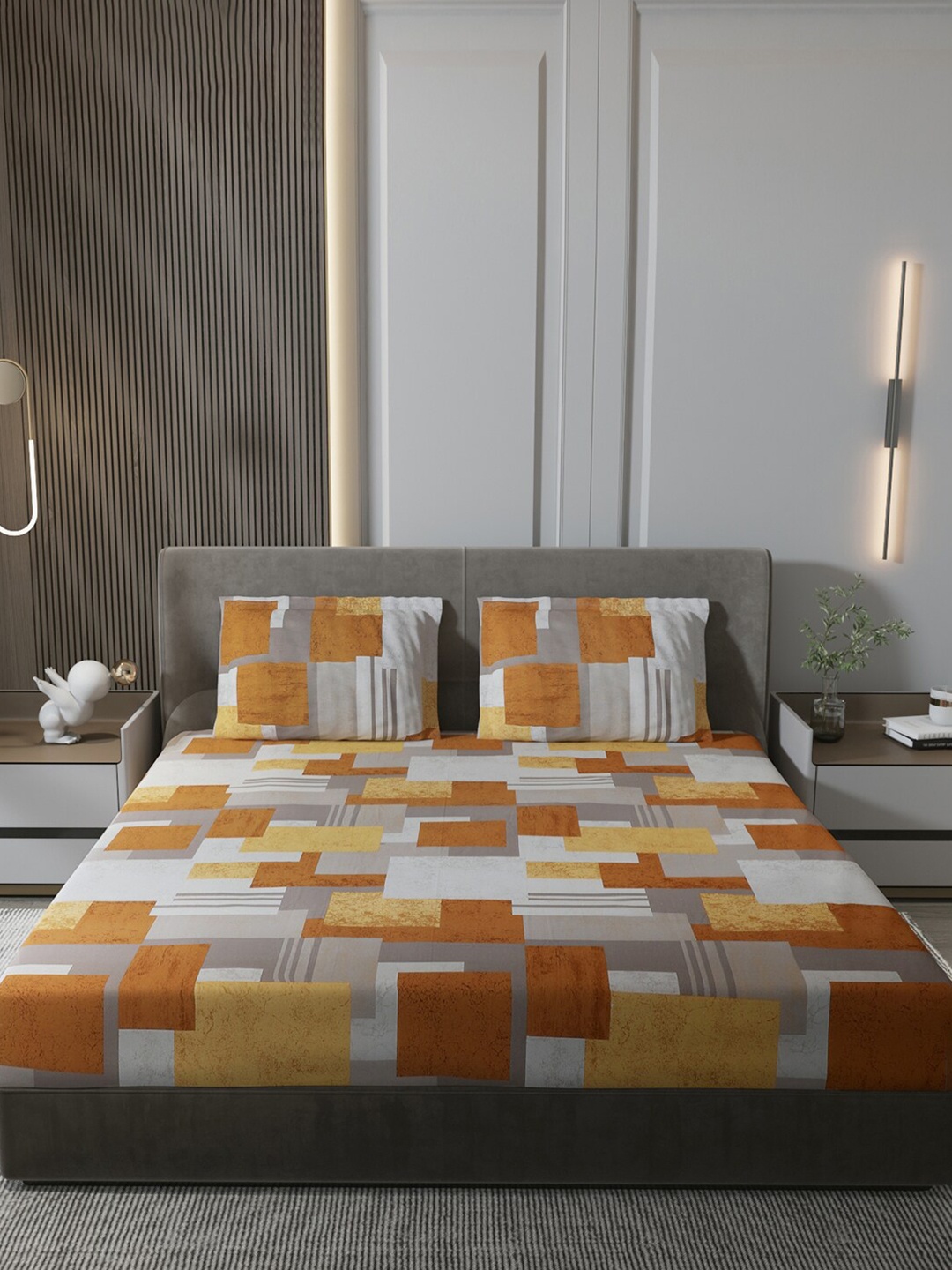 Monte Carlo Lucy Brown & White Printed Cotton 140 TC King Bedsheet With 2 Pillow Covers
Monte Carlo Lucy Brown & White Printed Cotton 140 TC King Bedsheet With 2 Pillow Covers