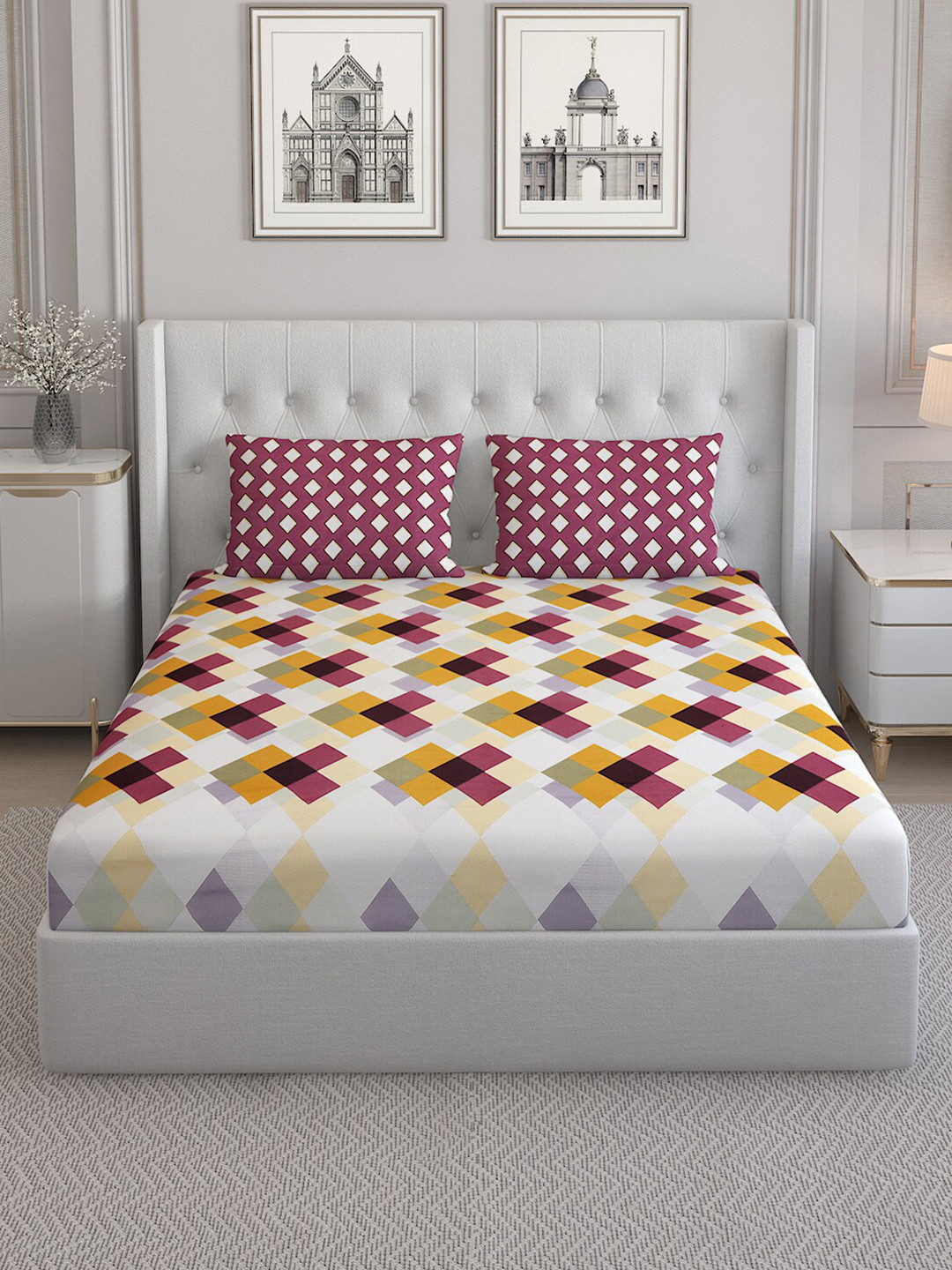 Monte Carlo Sailsbury White Printed Cotton 152 TC King Bedsheet With 2 Pillow Covers
Monte Carlo Sailsbury White Printed Cotton 152 TC King Bedsheet With 2 Pillow Covers