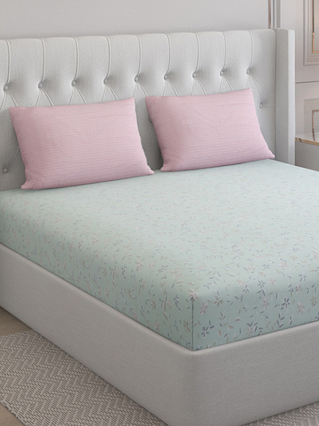 Monte Carlo Lovenia Blue & White Printed Cotton 200 TC Queen Bedsheet With 2 Pillow Covers
Monte Carlo Lovenia Blue & White Printed Cotton 200 TC Queen Bedsheet With 2 Pillow Covers