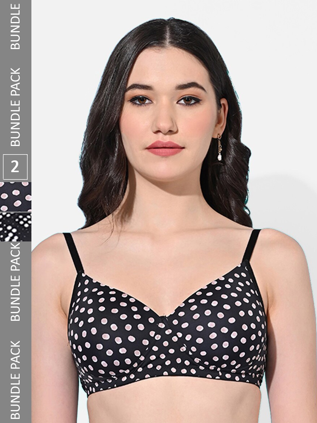 FIMS Pack Of 2 Printed Full Coverage Lightly Padded Everyday Bra All Day Comfort, Black
FIMS Pack Of 2 Printed Full Coverage Lightly Padded Everyday Bra All Day Comfort, Black