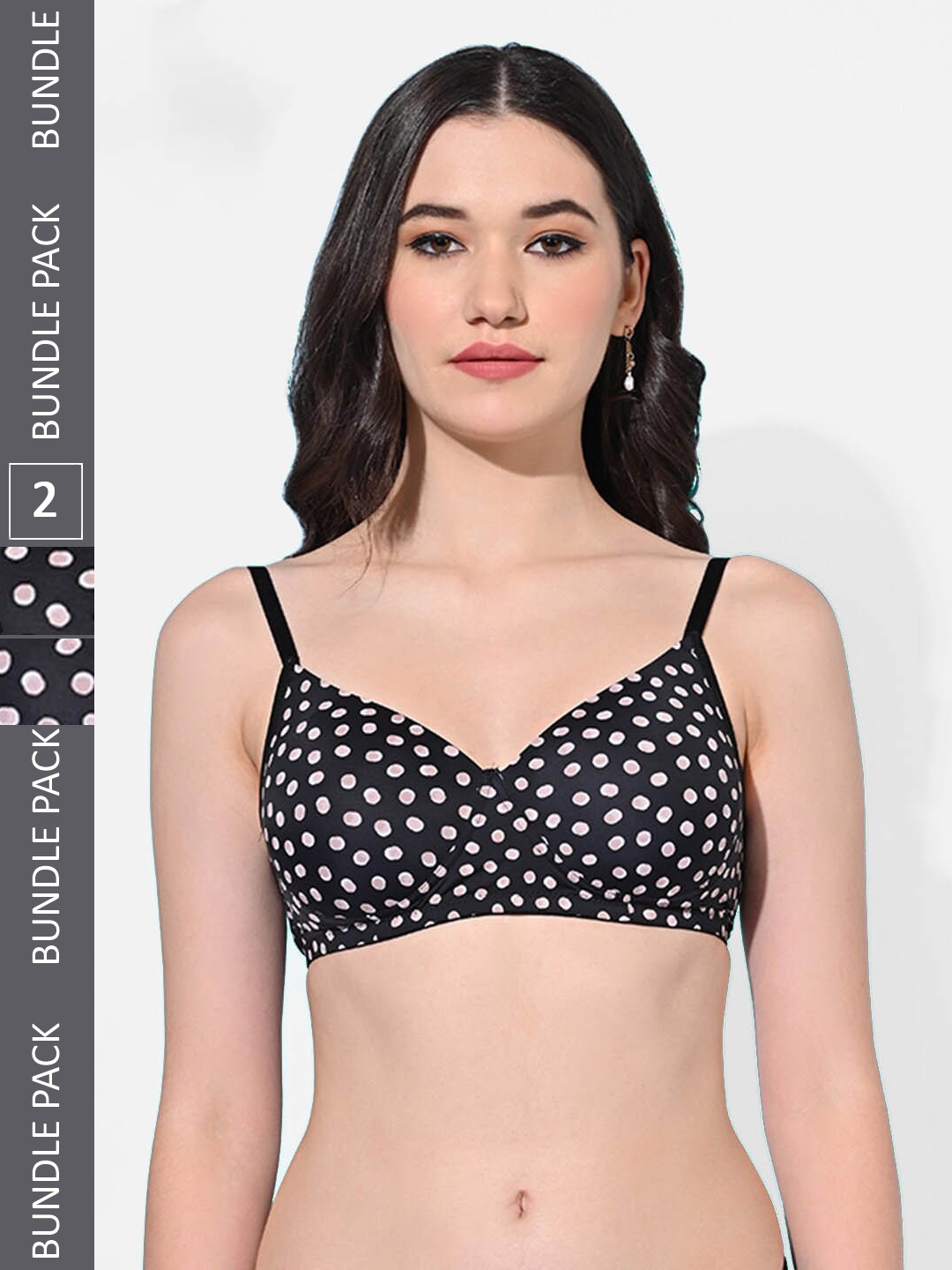 FIMS Pack Of 2 Printed Full Coverage Lightly Padded Everyday Bra All Day Comfort, Black
FIMS Pack Of 2 Printed Full Coverage Lightly Padded Everyday Bra All Day Comfort, Black