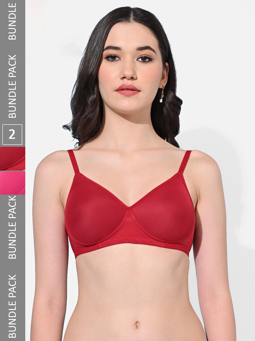 FIMS Pack Of 2 Printed Full Coverage Lightly Padded Everyday Bra All Day Comfort, Red
FIMS Pack Of 2 Printed Full Coverage Lightly Padded Everyday Bra All Day Comfort, Red