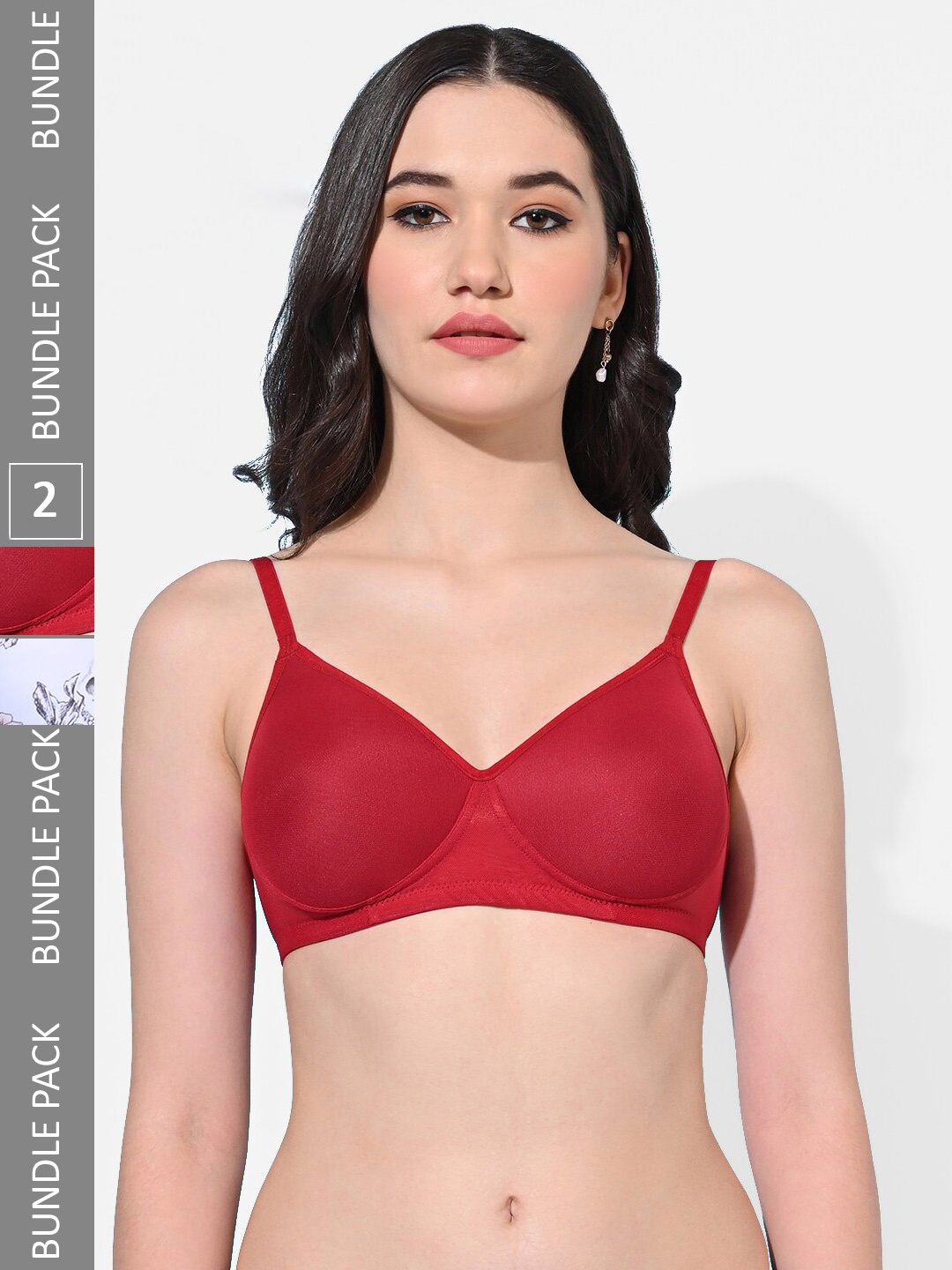 FIMS Pack Of 2 Printed Full Coverage Lightly Padded Everyday Bra All Day Comfort, Red
FIMS Pack Of 2 Printed Full Coverage Lightly Padded Everyday Bra All Day Comfort, Red