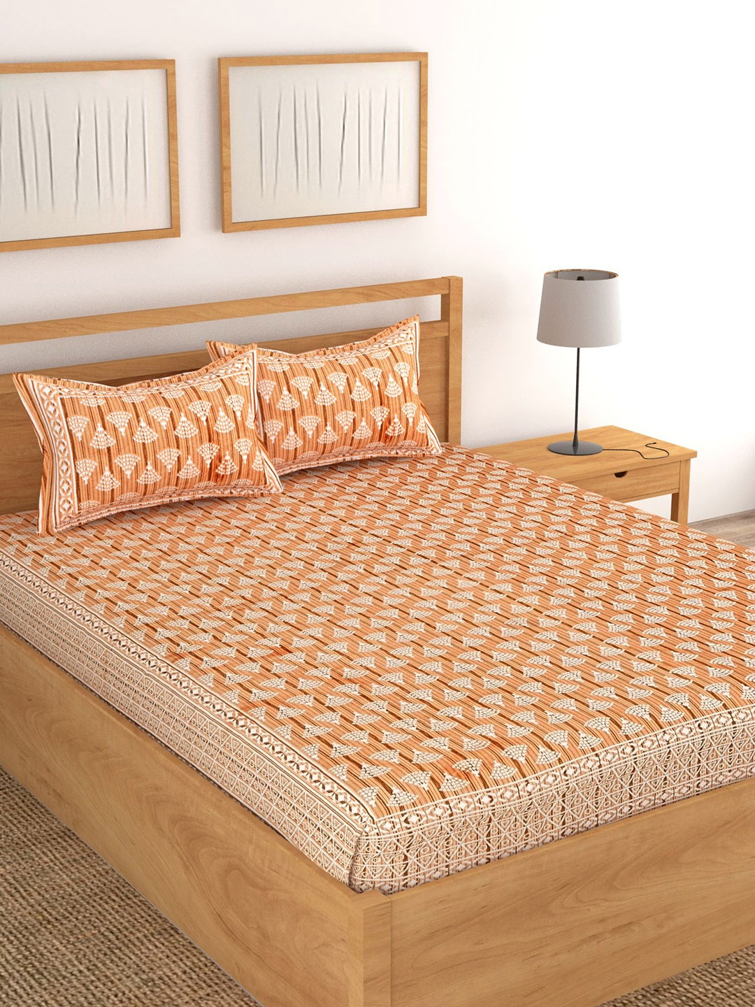 Lali Prints Brown & White Geometric 180 TC Cotton King Bedsheet with 2 Pillow Covers
Lali Prints Brown & White Geometric 180 TC Cotton King Bedsheet with 2 Pillow Covers