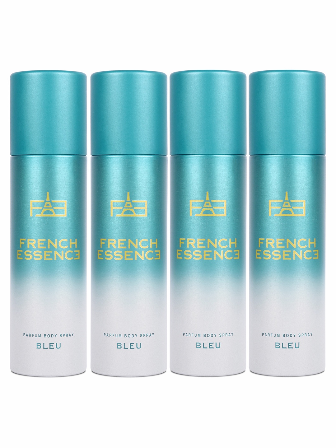 FRENCH ESSENCE Set of 4 No Gas Parfum Body Spray 99 g (120ml) Each - Bleu, Turquoise blue
FRENCH ESSENCE Set of 4 No Gas Parfum Body Spray 99 g (120ml) Each - Bleu, Turquoise blue