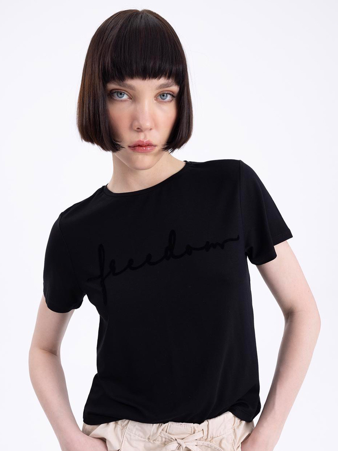 PRET A TUER Typography Printed Round Neck T-shirt, Black
PRET A TUER Typography Printed Round Neck T-shirt, Black