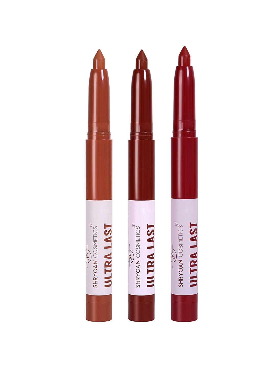SHRYOAN Ultra Last Set Of 3 Moisturizing & Hydrating Crayon Lipstick - 18 - 12 - 10, Maroon
SHRYOAN Ultra Last Set Of 3 Moisturizing & Hydrating Crayon Lipstick - 18 - 12 - 10, Maroon