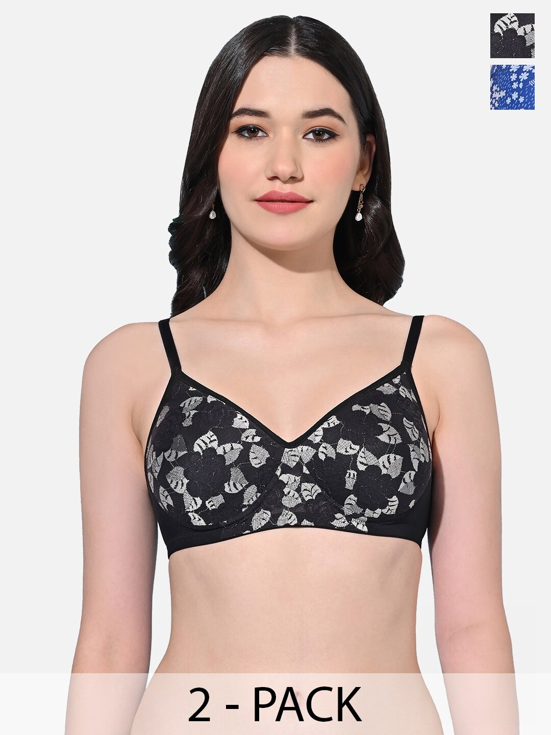 FIMS Pack Of 2 Lightly Padded Seamless Full Coverage Everyday Bra With All Day Comfort, Black
FIMS Pack Of 2 Lightly Padded Seamless Full Coverage Everyday Bra With All Day Comfort, Black