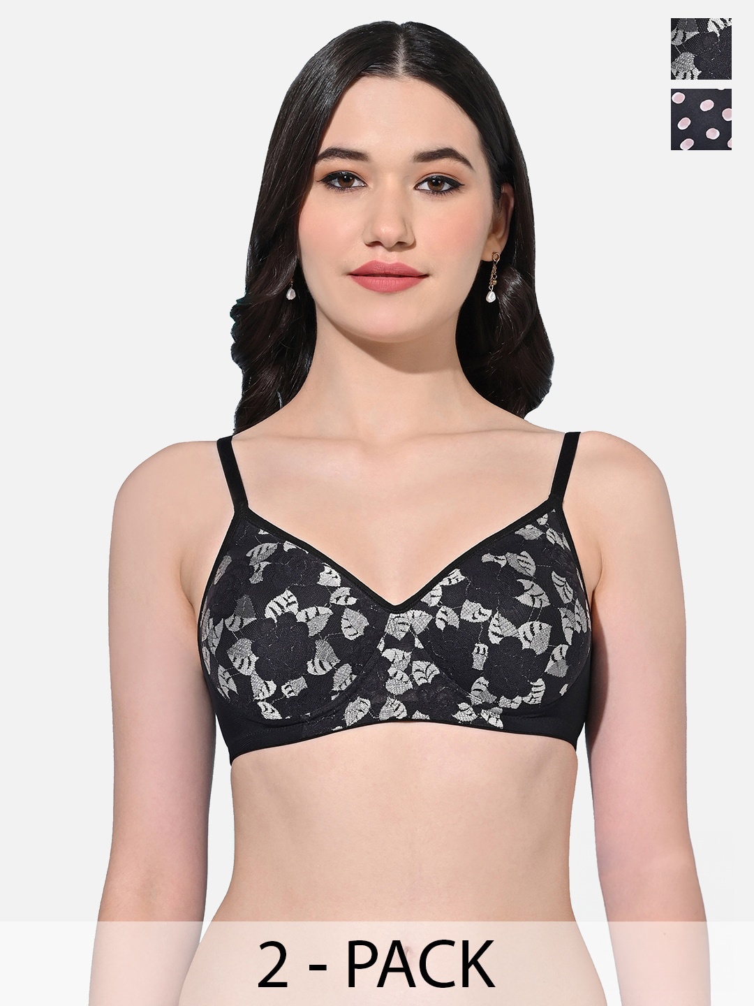 FIMS Pack Of 2 Lightly Padded Seamless Full Coverage Everyday Bra With All Day Comfort, Black
FIMS Pack Of 2 Lightly Padded Seamless Full Coverage Everyday Bra With All Day Comfort, Black