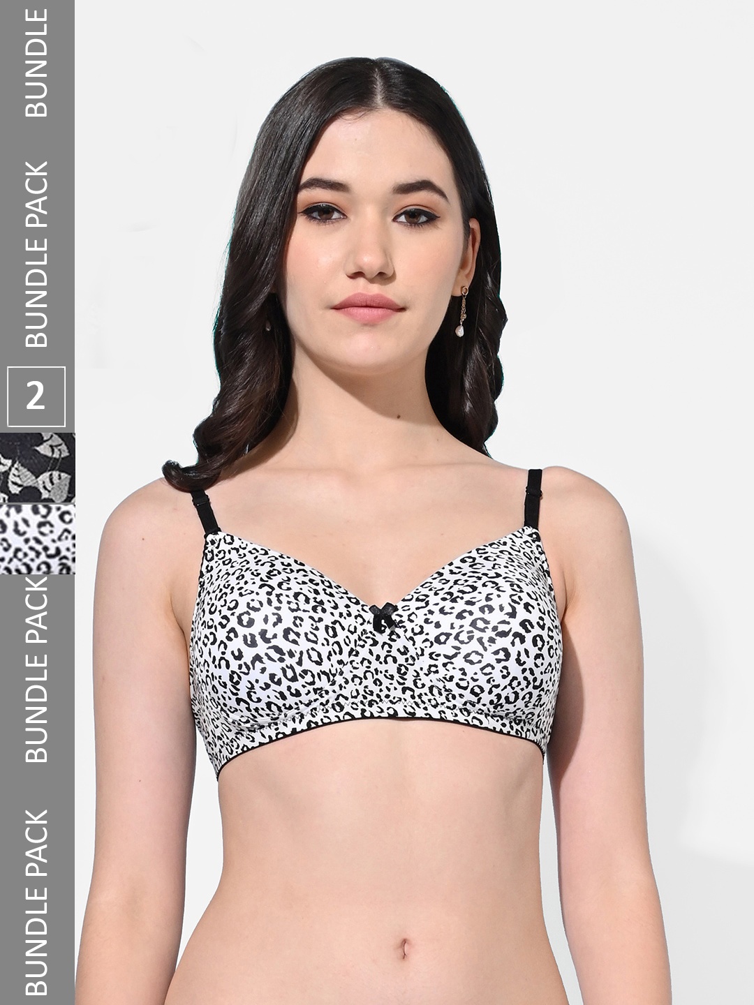 FIMS Pack of 2 Printed Full Coverage Lightly Padded Everyday Bra-All Day Comfort, Black
FIMS Pack of 2 Printed Full Coverage Lightly Padded Everyday Bra-All Day Comfort, Black
