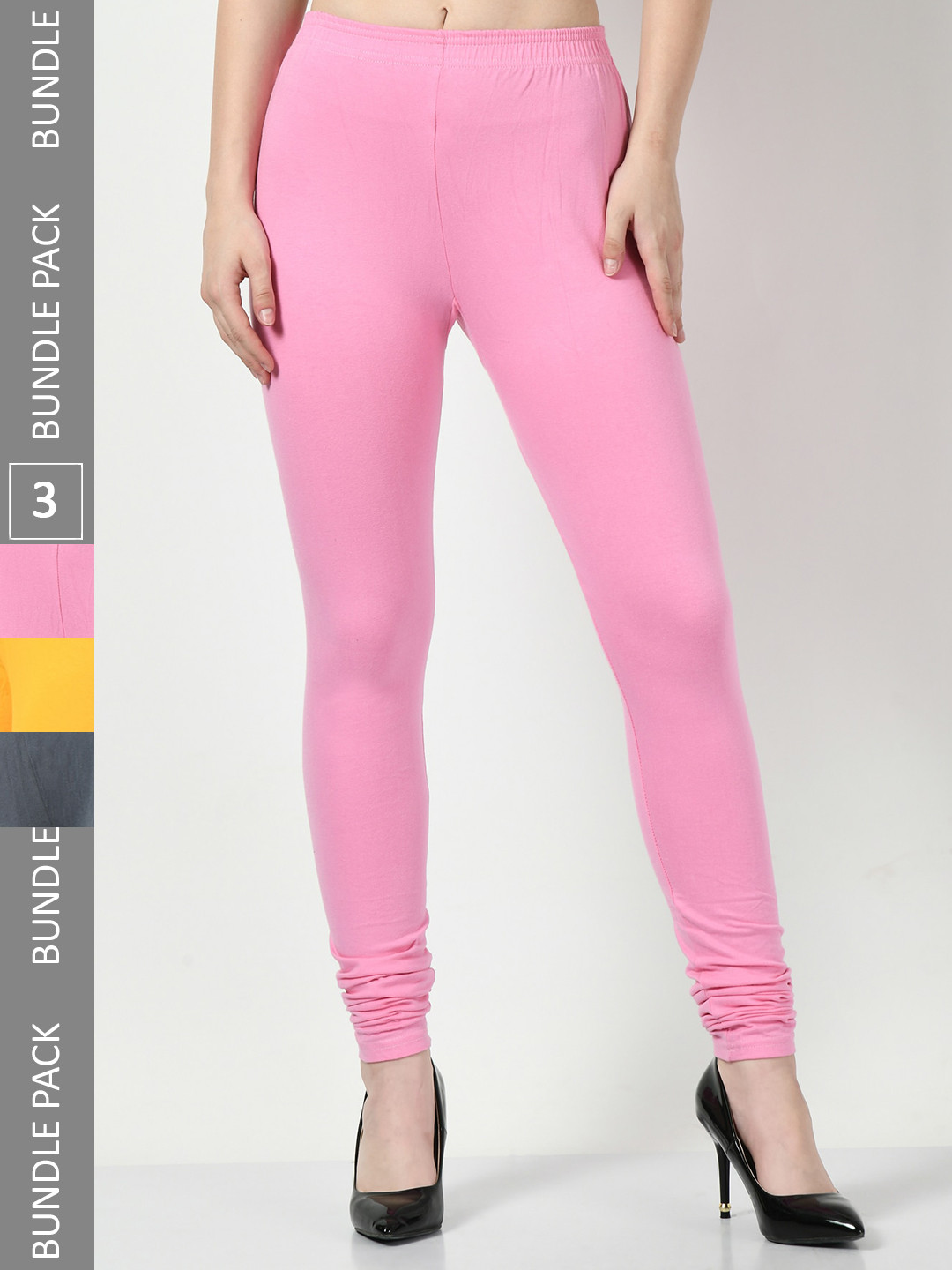 BAESD Pack Of 3 Slim-Fit Churidar Length Cotton Leggings, Pink
BAESD Pack Of 3 Slim-Fit Churidar Length Cotton Leggings, Pink