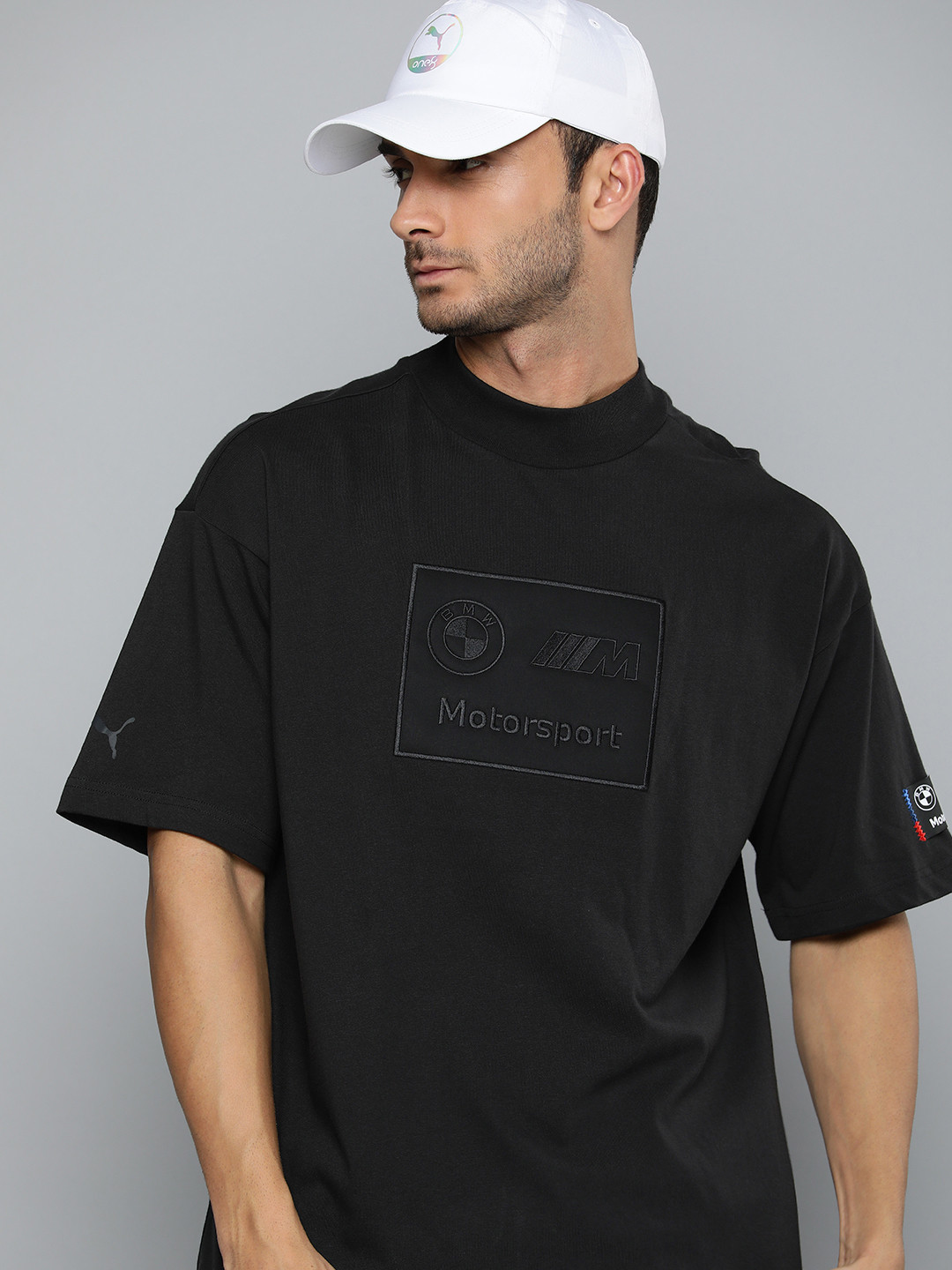 PUMA Motorsport Pure Cotton BMW M Brand Logo Printed Oversized Fit T-shirt, Black
PUMA Motorsport Pure Cotton BMW M Brand Logo Printed Oversized Fit T-shirt, Black