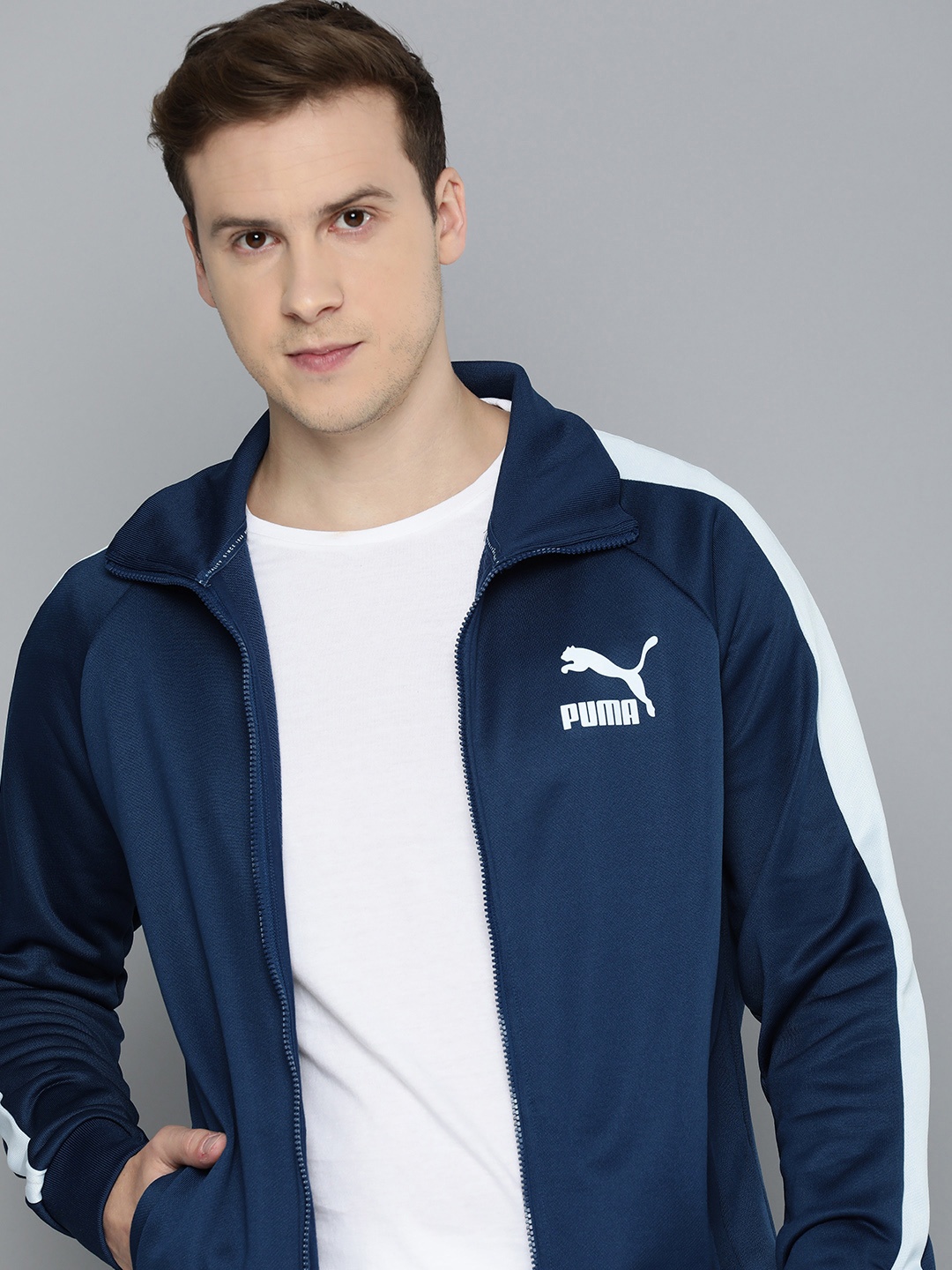 Puma T7 Iconic Regular Fit Track Outdoor Long Sleeves Mock Collar Tailored Jacket, Blue
Puma T7 Iconic Regular Fit Track Outdoor Long Sleeves Mock Collar Tailored Jacket, Blue
