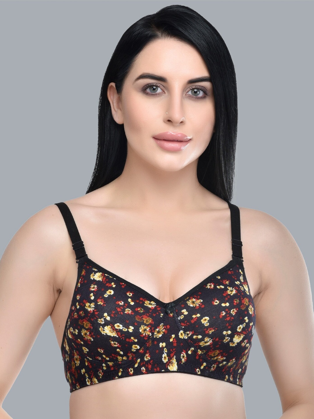 Extoes Floral Printed Cotton Lightly Padded Push-Up Full Coverage Bra With All Day Comfort, Black
Extoes Floral Printed Cotton Lightly Padded Push-Up Full Coverage Bra With All Day Comfort, Black