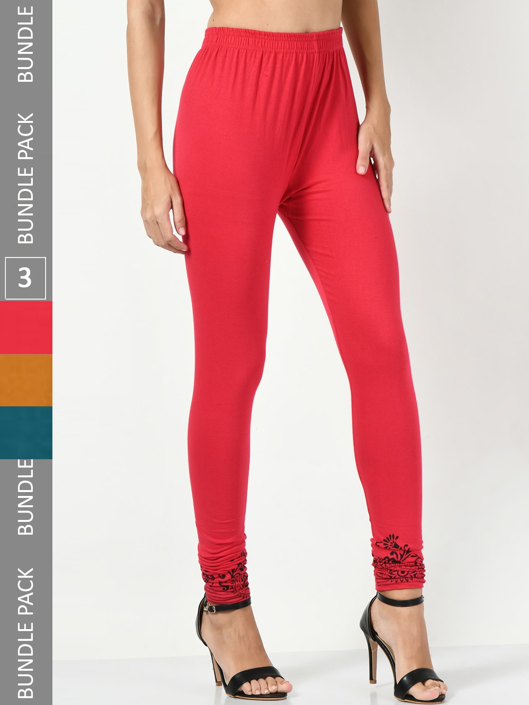 BAESD Pack Of 3 Printed Slim-Fit Ankle Length Skin Friendly Cotton Lycra Leggings, Red
BAESD Pack Of 3 Printed Slim-Fit Ankle Length Skin Friendly Cotton Lycra Leggings, Red
