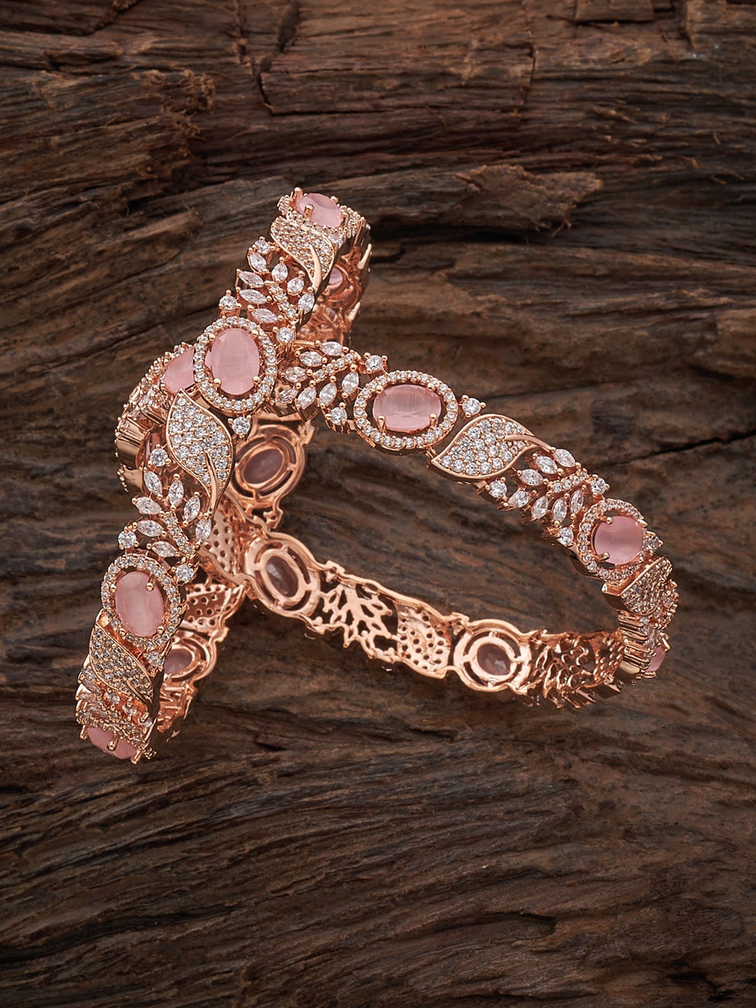 Kushal's Fashion Jewellery Set of 2 Rose Gold-Plated Cubic Zirconia Bangles
Kushal's Fashion Jewellery Set of 2 Rose Gold-Plated Cubic Zirconia Bangles
