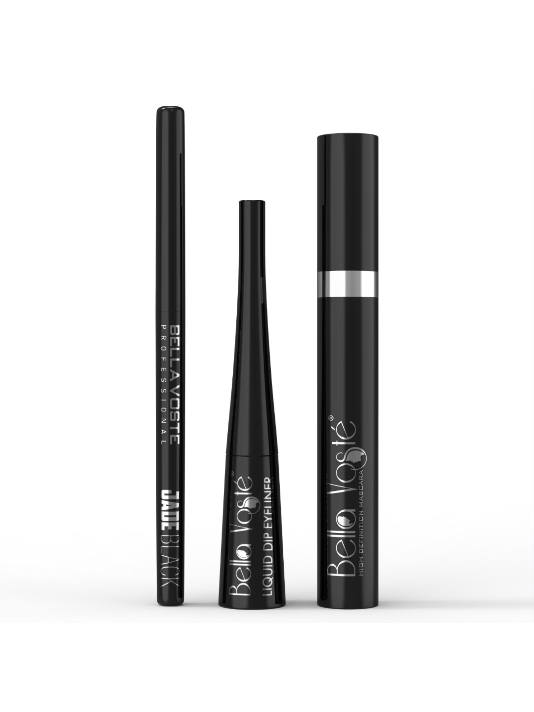 Bella Voste Professional Eyeliner Combo 9 ml each - Mascara + Dip Eyeliner + Kajal, Black
Bella Voste Professional Eyeliner Combo 9 ml each - Mascara + Dip Eyeliner + Kajal, Black