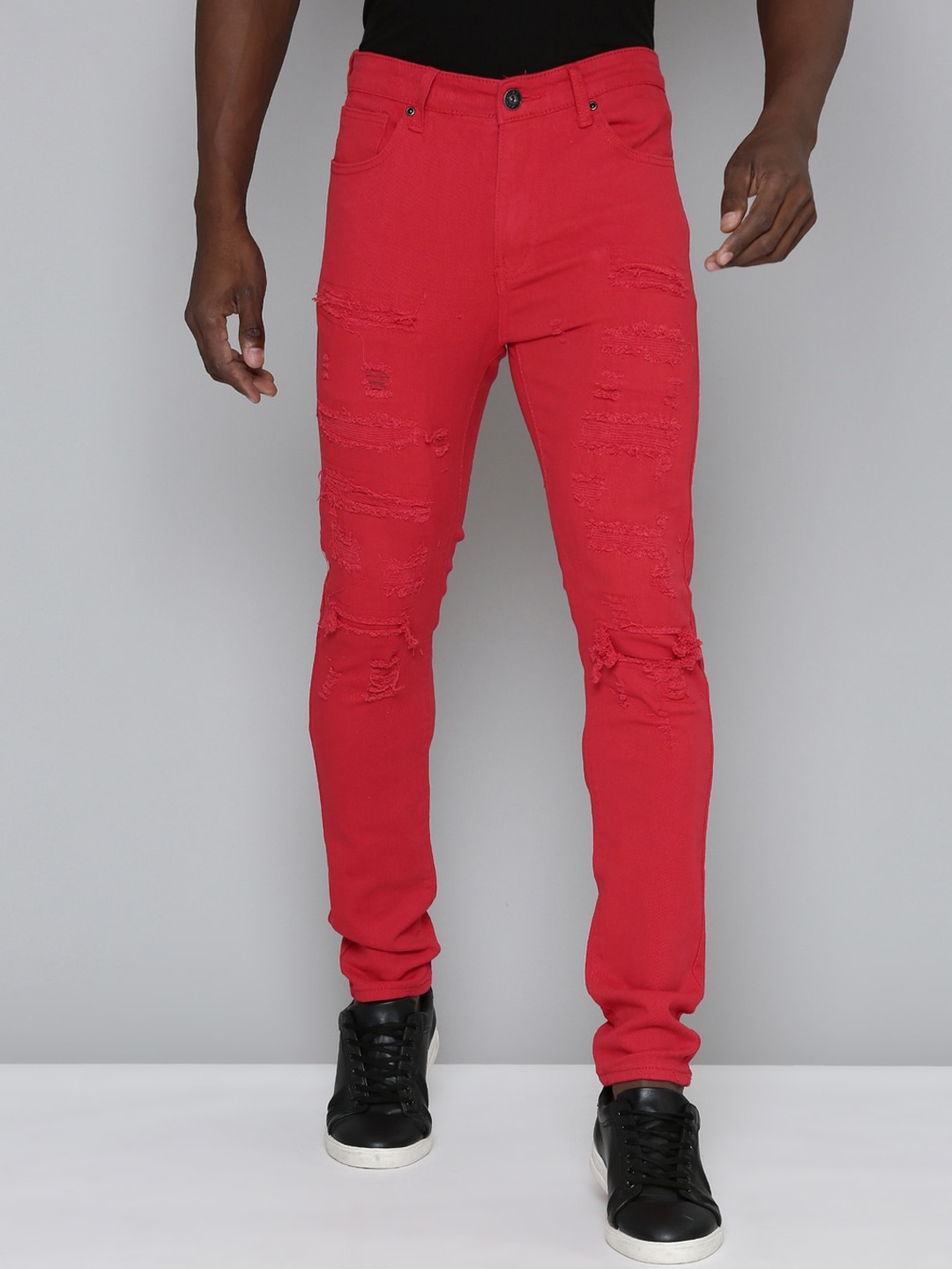 WAIMEA Men Hollywood Coloured Mid-Rise Skinny Fit Mildly Distressed Stretchable Jeans, Red
WAIMEA Men Hollywood Coloured Mid-Rise Skinny Fit Mildly Distressed Stretchable Jeans, Red