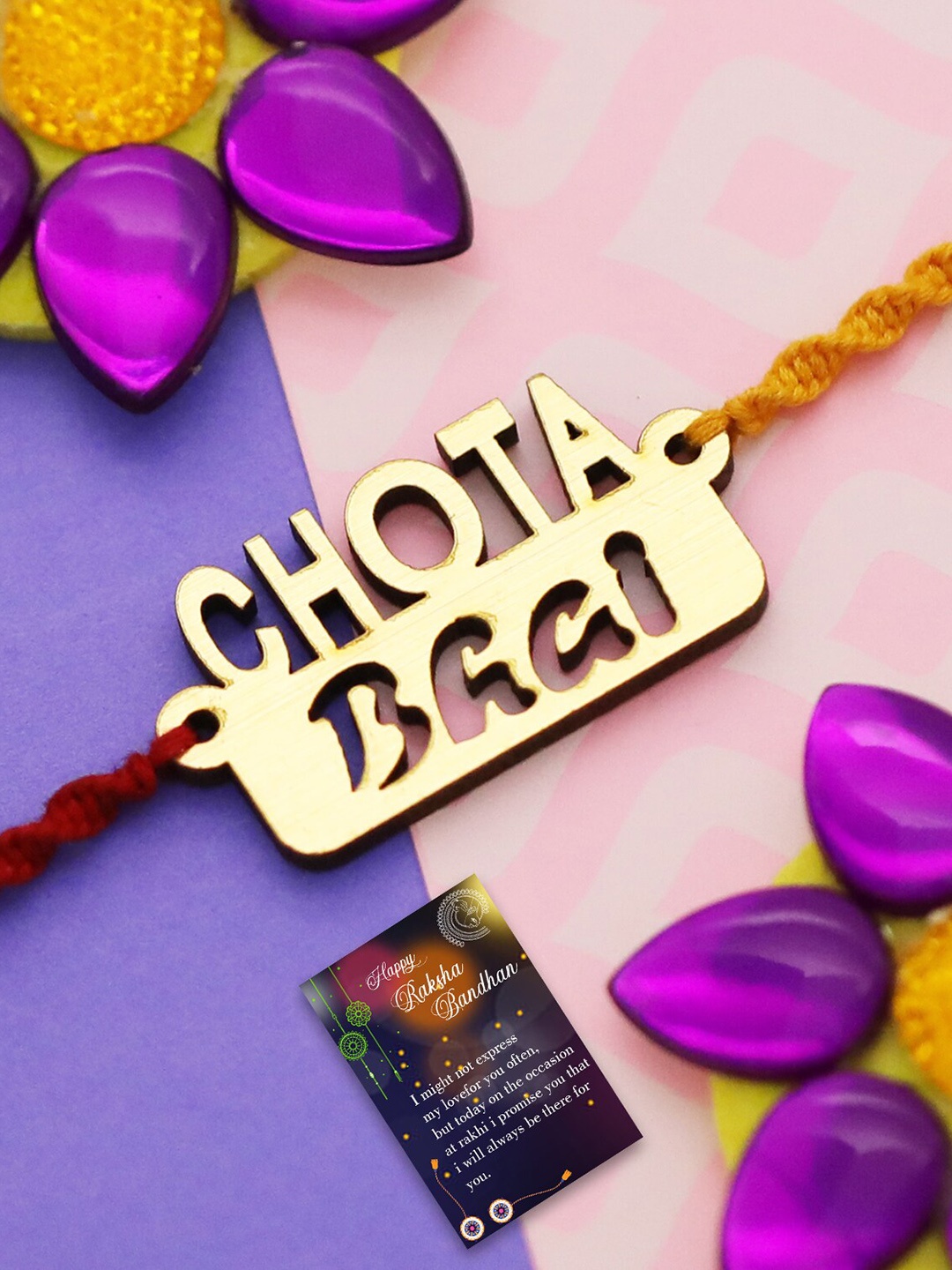 Silver Shine Set Of 2 Stone Beaded Rakhi With Roli Chawal And Greeting Card, Pooja Thali, Gold
Silver Shine Set Of 2 Stone Beaded Rakhi With Roli Chawal And Greeting Card, Pooja Thali, Gold