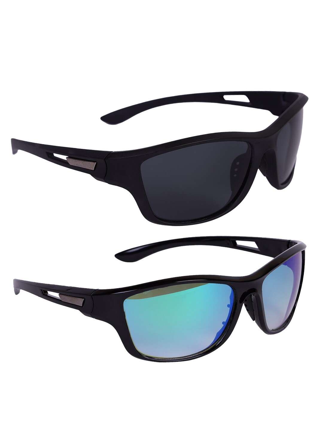 Kastner Men Set Of 2 Sports Sunglasses with UV Protected Lens CM_SPORT_BLK-SKYBLK, Black
Kastner Men Set Of 2 Sports Sunglasses with UV Protected Lens CM_SPORT_BLK-SKYBLK, Black