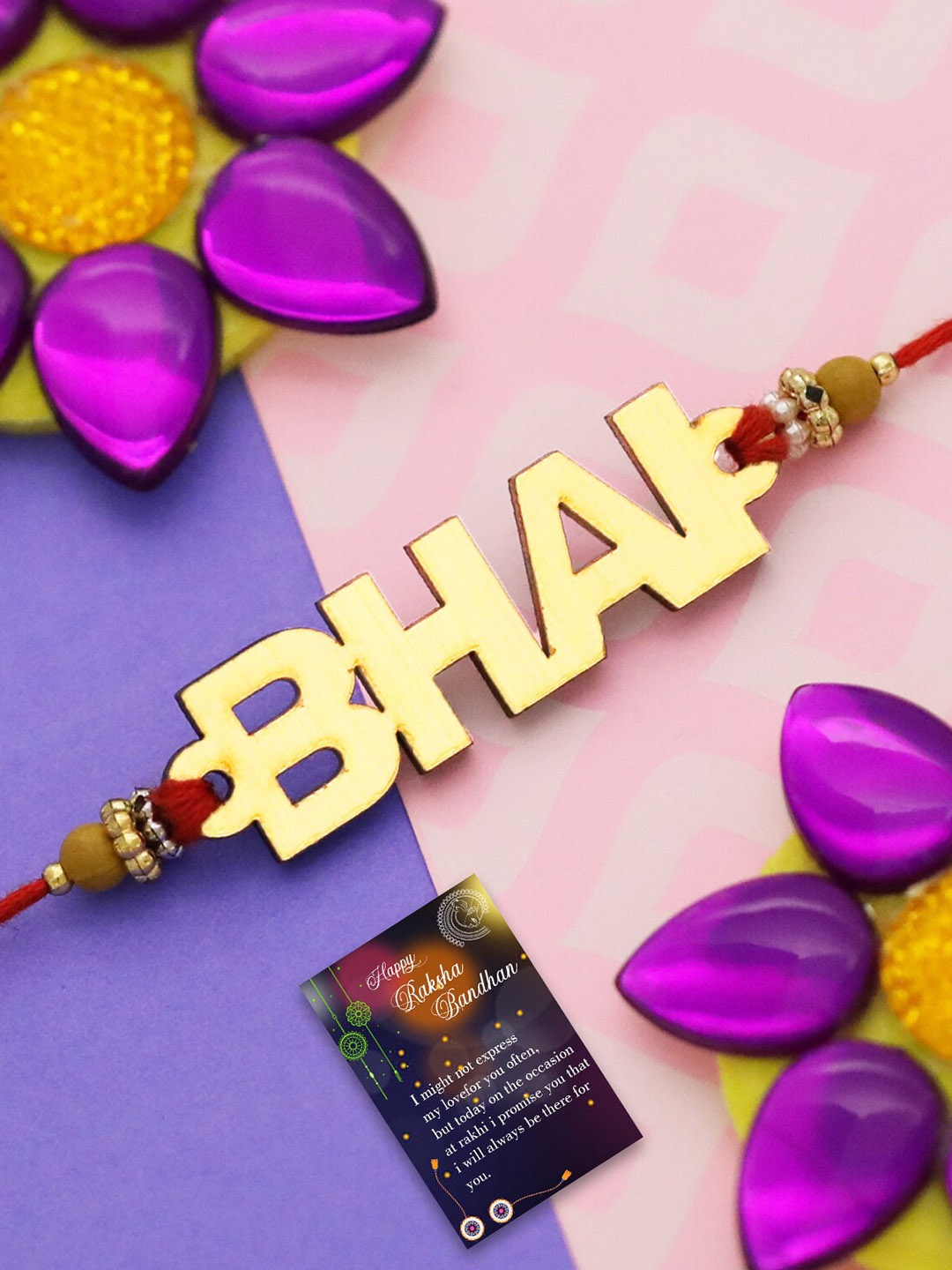 Silver Shine Unisex Set Of 2 Rakhi With Roli Chawal 1 Greeting Card & Pooja Thali, Gold
Silver Shine Unisex Set Of 2 Rakhi With Roli Chawal 1 Greeting Card & Pooja Thali, Gold