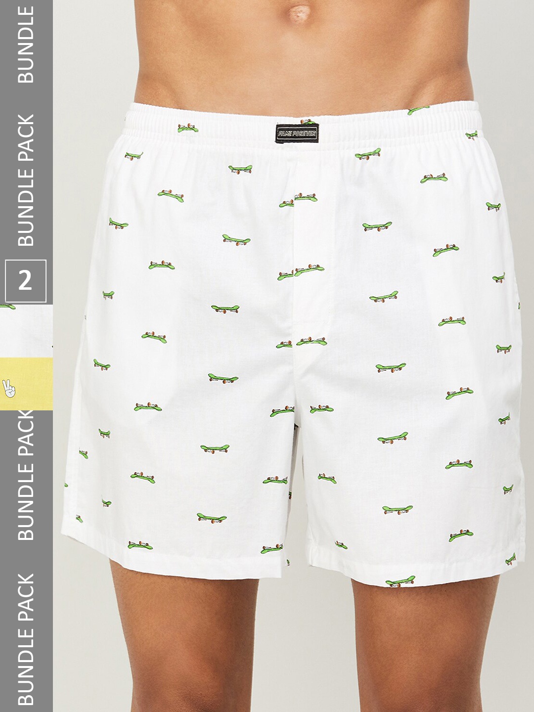 Fame Forever by Lifestyle Pack of 2 Printed Pure Cotton Boxers 1000012036136-MULTI, White
Fame Forever by Lifestyle Pack of 2 Printed Pure Cotton Boxers 1000012036136-MULTI, White