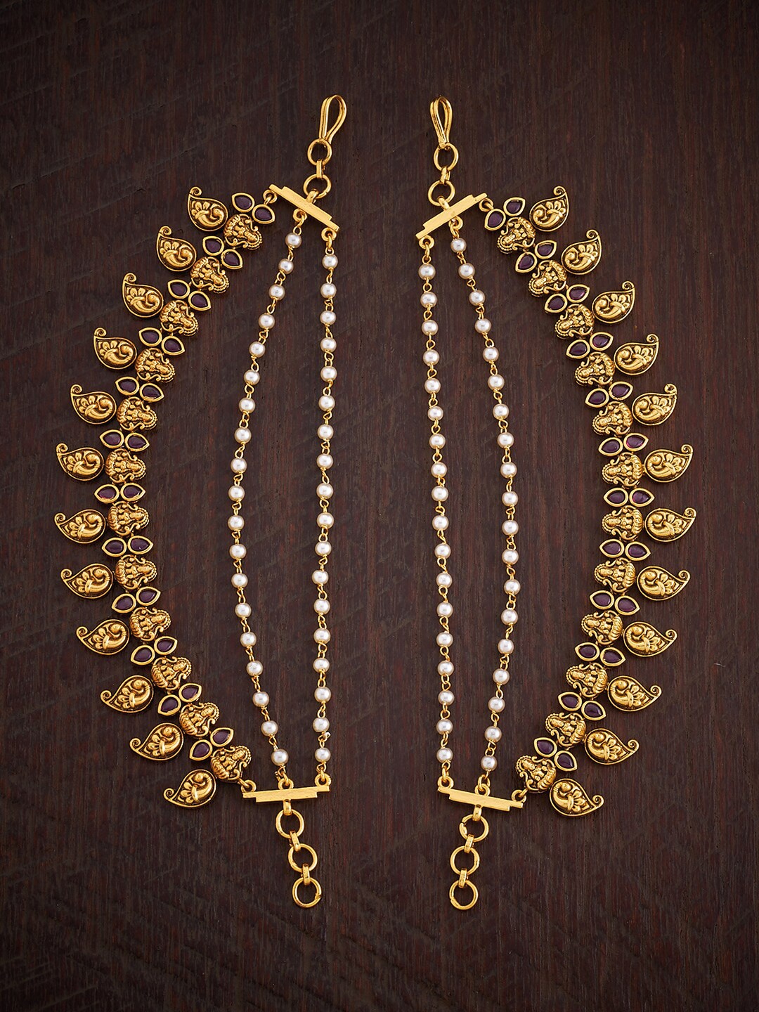 Kushal's Fashion Jewellery Gold-Plated Antique Matil With Stones & Beads Drop Earrings
Kushal's Fashion Jewellery Gold-Plated Antique Matil With Stones & Beads Drop Earrings