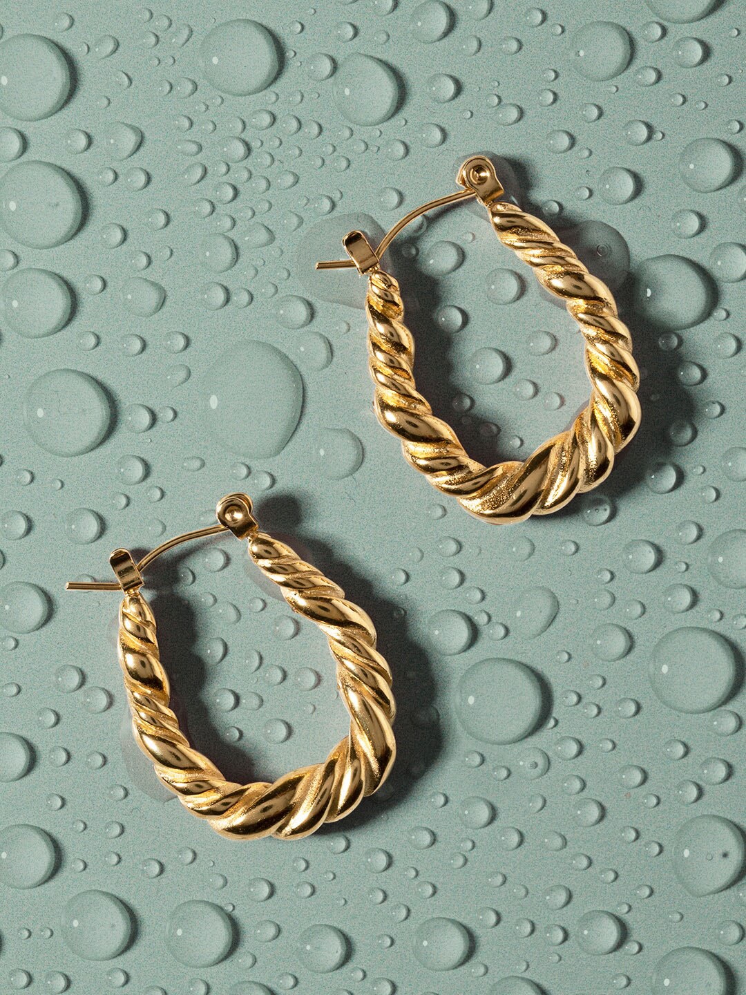 Accessorize Gold-Plated Contemporary Hoop Earrings