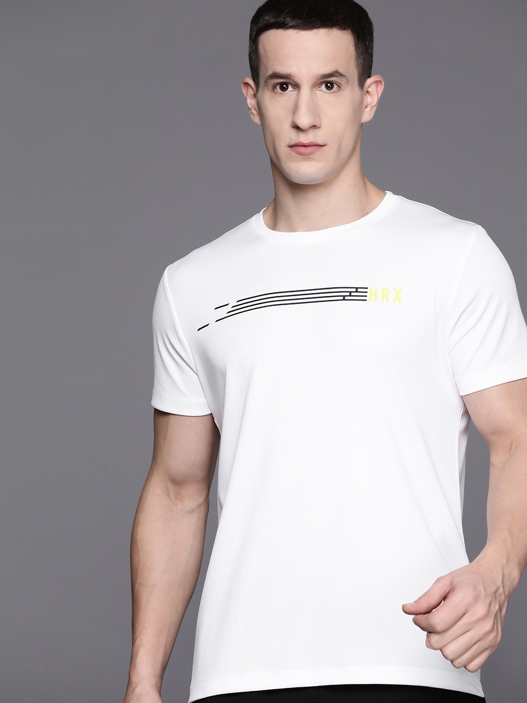 HRX by Hrithik Roshan Brand Logo Printed Reflective Detailed Rapid-Dry Running T-shirt, White
HRX by Hrithik Roshan Brand Logo Printed Reflective Detailed Rapid-Dry Running T-shirt, White
