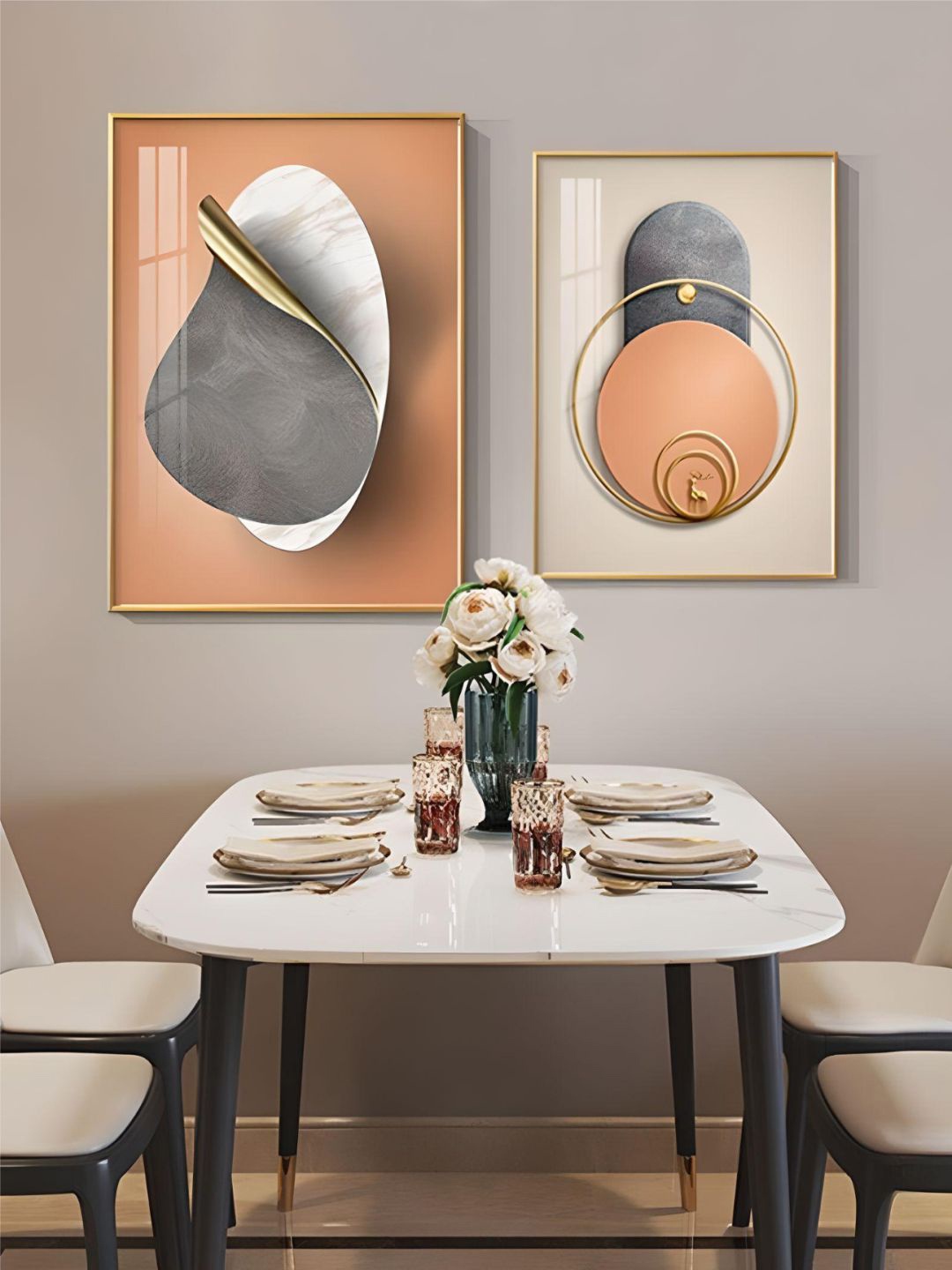 THE HANDMADE FLAIR Brown & Grey 2 pieces Bohemian Terracotta Painting Wall Art, Beige
THE HANDMADE FLAIR Brown & Grey 2 pieces Bohemian Terracotta Painting Wall Art, Beige