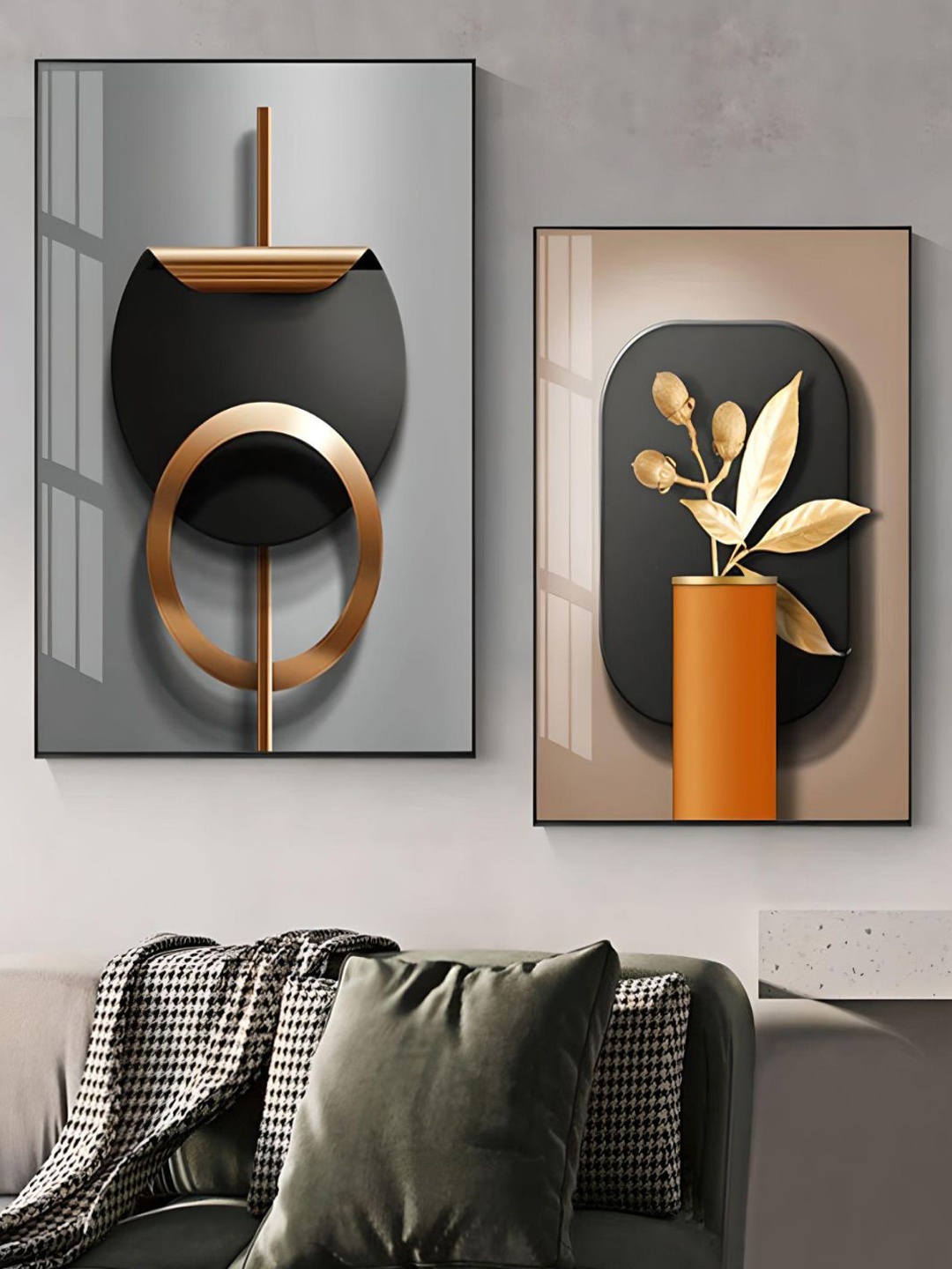 THE HANDMADE FLAIR Crystal Porcelain Grey & Black 2 Pieces Abstract Painting Wall Art
THE HANDMADE FLAIR Crystal Porcelain Grey & Black 2 Pieces Abstract Painting Wall Art