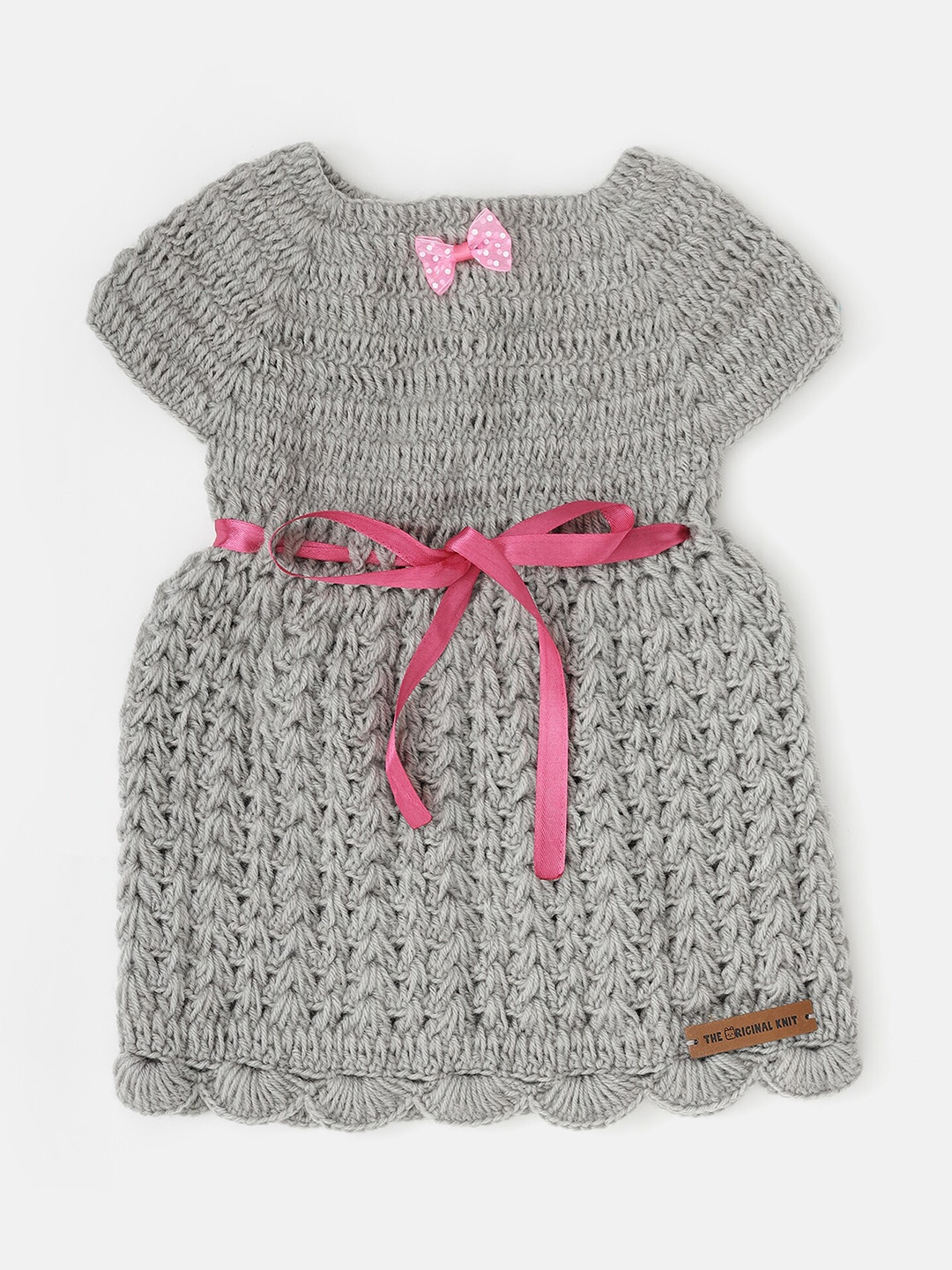 The Original Knit Infant Girls Self Design Bow Tie-Up Acrylic Fit & Flare Dress, Grey
The Original Knit Infant Girls Self Design Bow Tie-Up Acrylic Fit & Flare Dress, Grey