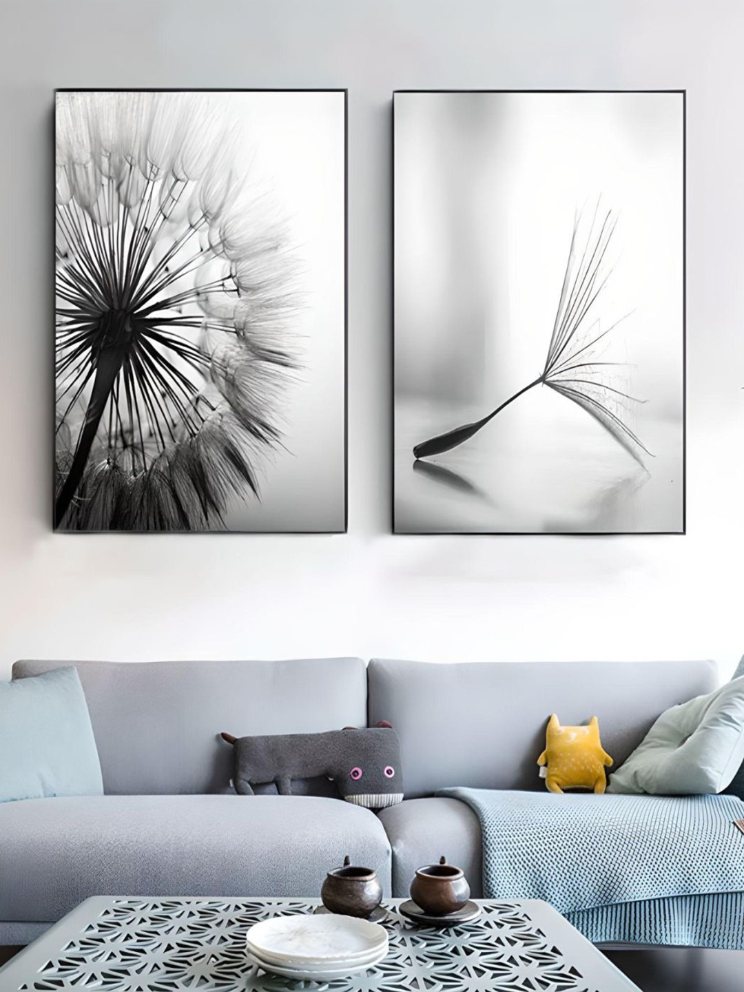 THE HANDMADE FLAIR Crystal Porcelain 2Pcs Grey Floral Abstract Painting Wall Art
THE HANDMADE FLAIR Crystal Porcelain 2Pcs Grey Floral Abstract Painting Wall Art
