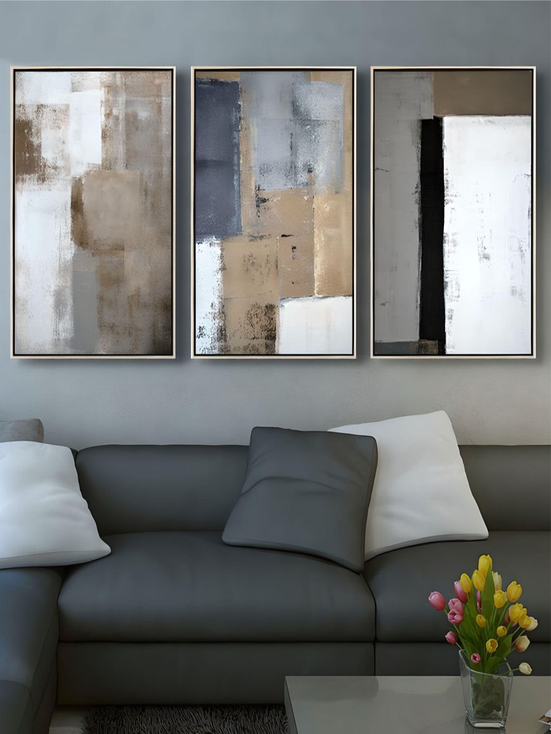 THE HANDMADE FLAIR Crystal Porcelain Beige 3 Pcs Rustic Vintage Abstract Painted Wall Art
THE HANDMADE FLAIR Crystal Porcelain Beige 3 Pcs Rustic Vintage Abstract Painted Wall Art