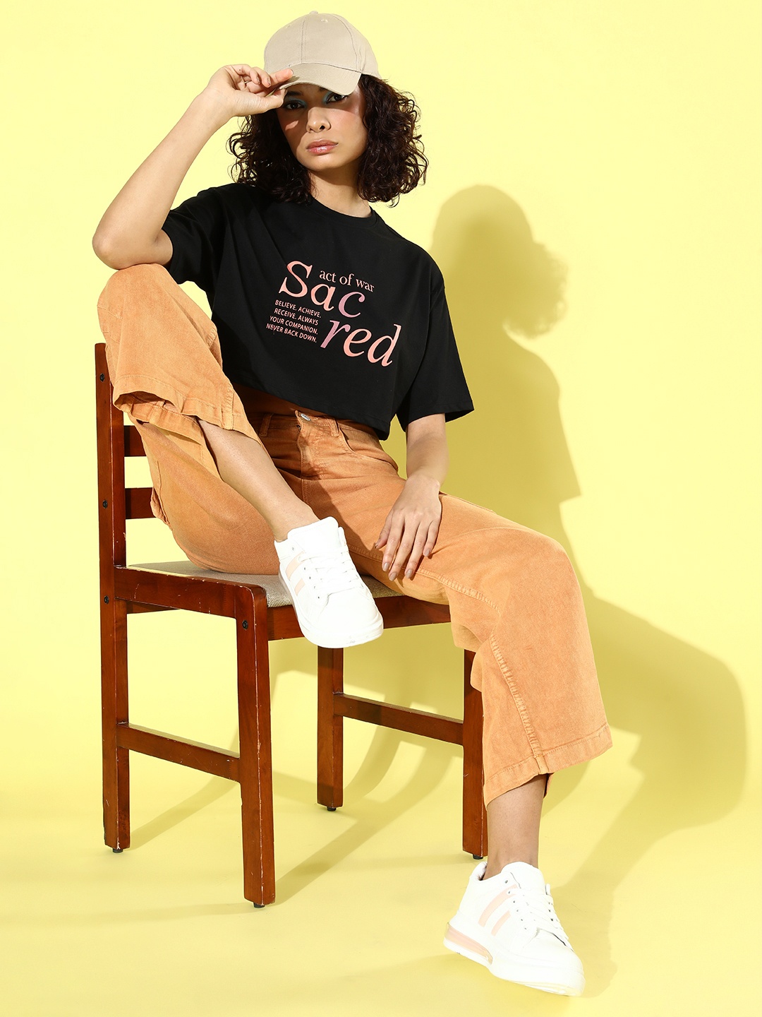 The Roadster Life Co. Typography Printed Drop-Shoulder Sleeves Cropped T-shirt, Black
The Roadster Life Co. Typography Printed Drop-Shoulder Sleeves Cropped T-shirt, Black