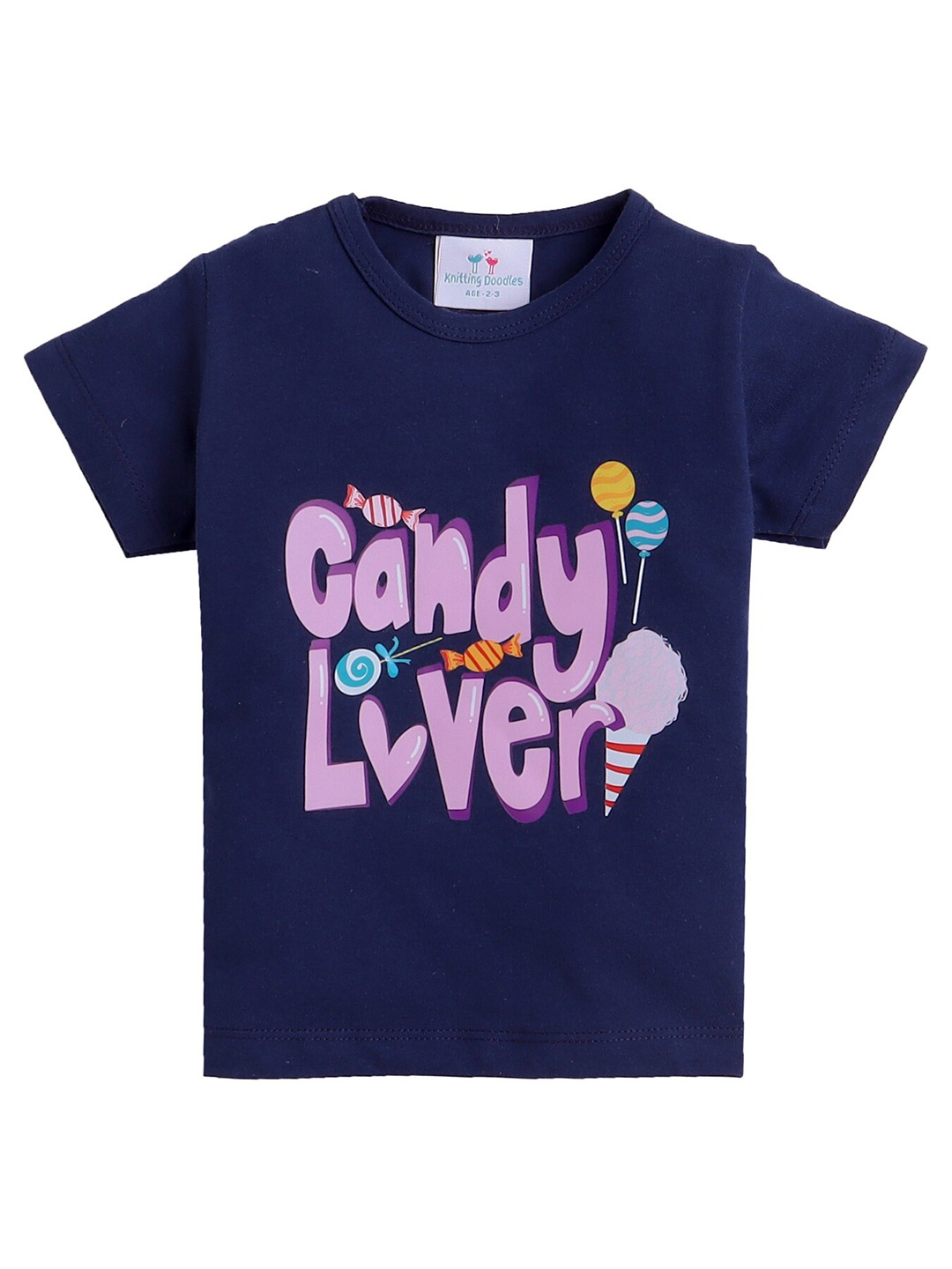 Knitting Doodles Girls Typography Printed Round Neck Regular Fit Cotton T-Shirt, Navy blue
Knitting Doodles Girls Typography Printed Round Neck Regular Fit Cotton T-Shirt, Navy blue