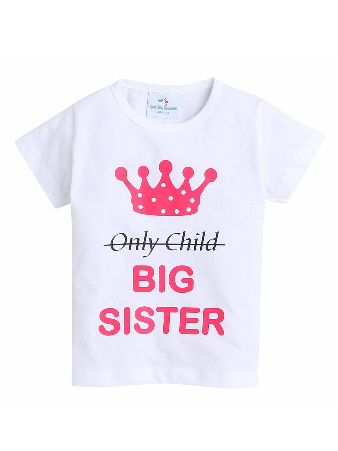 Knitting Doodles Girls Typography Printed Round Neck Regular Fit Cotton T-Shirt, White
Knitting Doodles Girls Typography Printed Round Neck Regular Fit Cotton T-Shirt, White