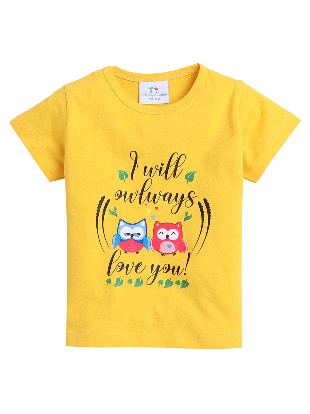 Knitting Doodles Girls Typography Printed Round Neck Regular Fit Cotton T-Shirt, Yellow
Knitting Doodles Girls Typography Printed Round Neck Regular Fit Cotton T-Shirt, Yellow