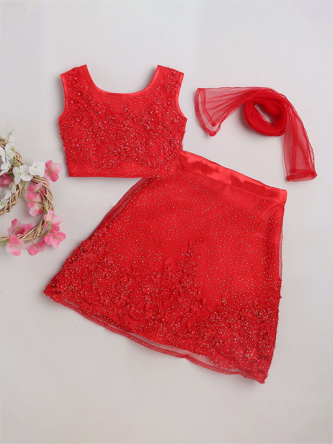 MANY FROCKS & Girls Embroidered Thread Work Ready To Wear Lehenga Blouse With Dupatta, Red
MANY FROCKS & Girls Embroidered Thread Work Ready To Wear Lehenga Blouse With Dupatta, Red