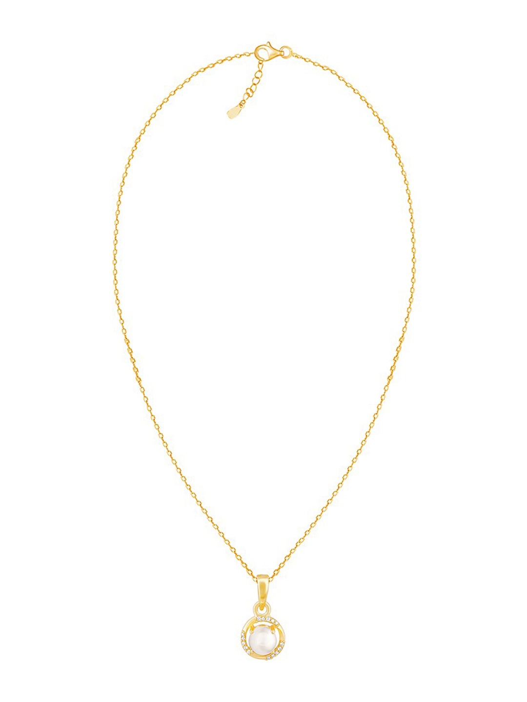 GIVA 925 Sterling Silver Gold-Plated Stone-Studded & Pearl Beaded Pendant With Chain
GIVA 925 Sterling Silver Gold-Plated Stone-Studded & Pearl Beaded Pendant With Chain