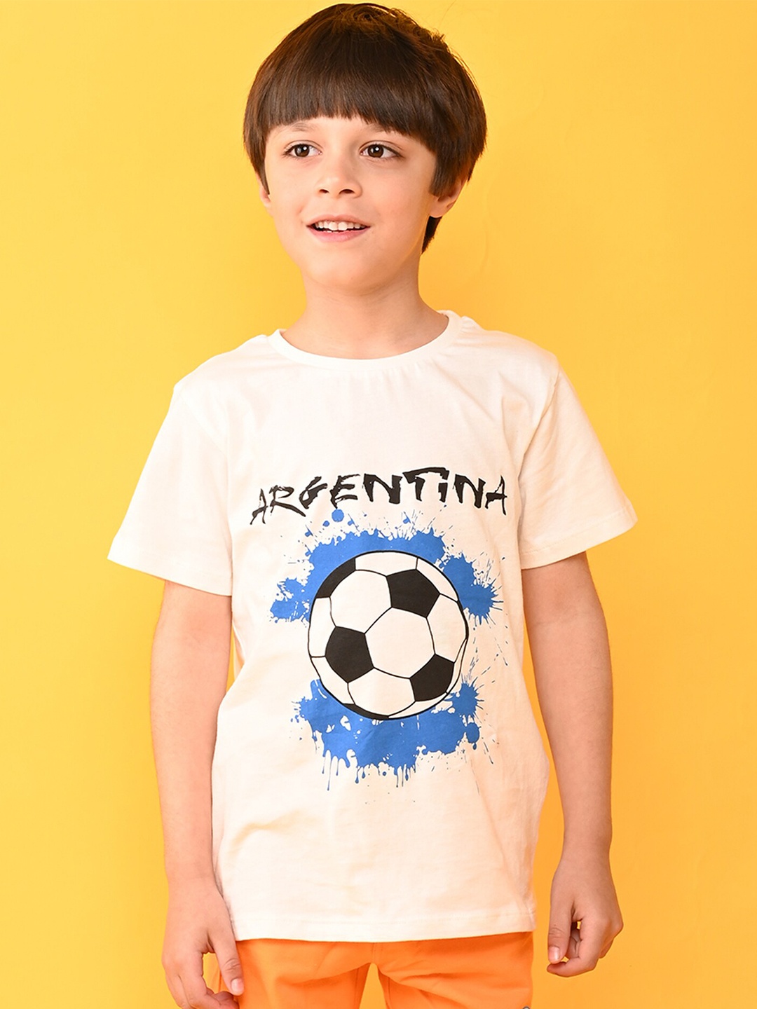 Anthrilo Boys ARGENTINA Football Printed Round Neck Regular Fit Cotton T-Shirts, Beige
Anthrilo Boys ARGENTINA Football Printed Round Neck Regular Fit Cotton T-Shirts, Beige