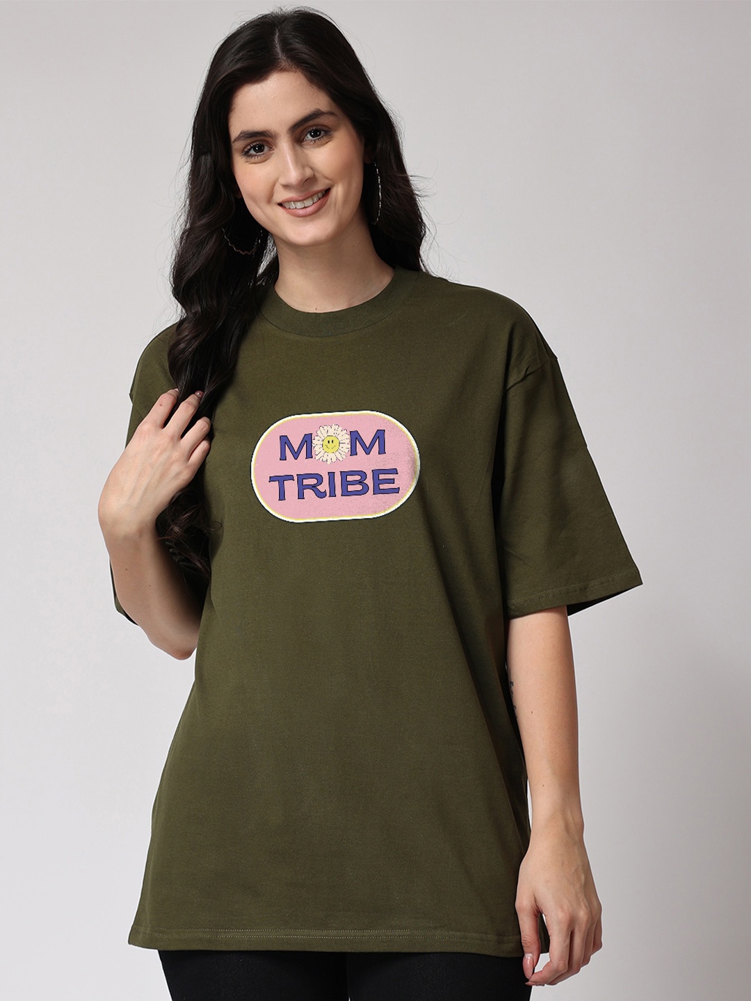 The Label Bar Typography Printed Round Neck Drop Shoulder Loose Fit Cotton Casual T-Shirt, Olive
The Label Bar Typography Printed Round Neck Drop Shoulder Loose Fit Cotton Casual T-Shirt, Olive