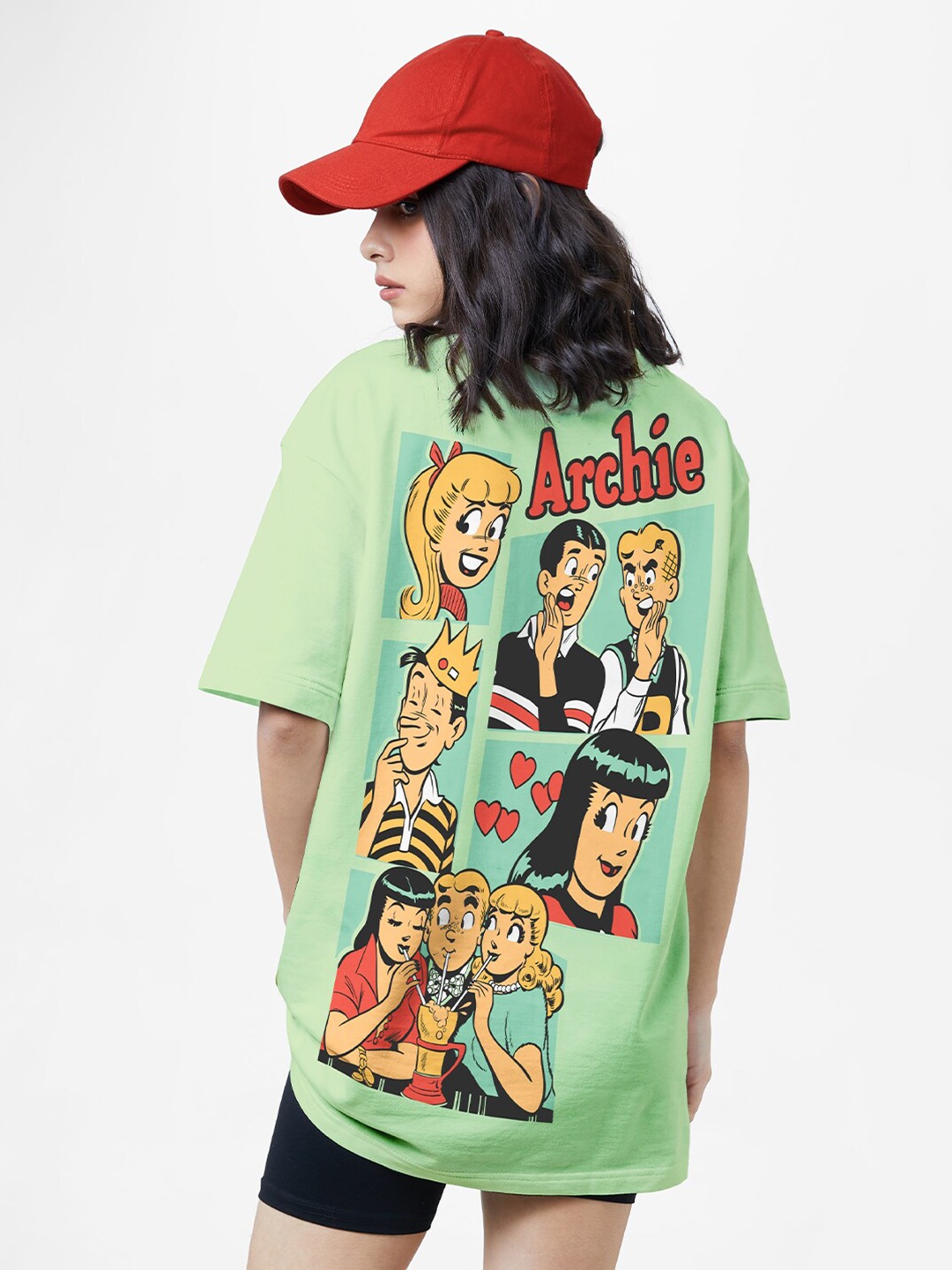 The Souled Store Green & turquoise blue Graphic Printed Oversized Fit Pure Cotton T-shirt
The Souled Store Green & turquoise blue Graphic Printed Oversized Fit Pure Cotton T-shirt