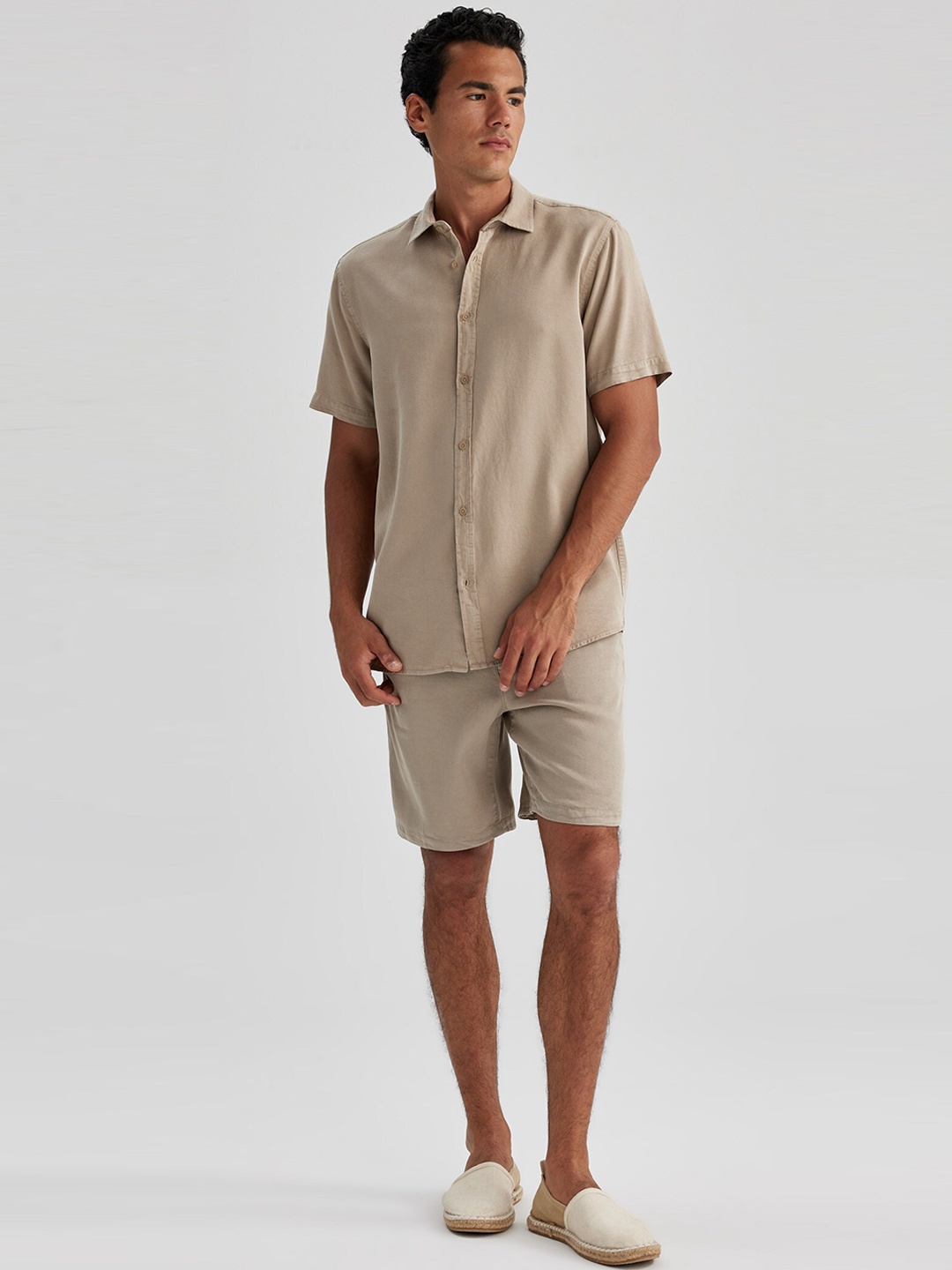 DeFacto Men Tencel Shorts, Na