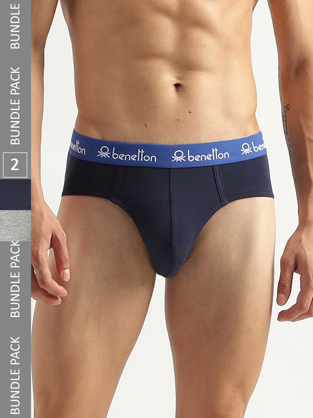 United Colors of Benetton Pack Of 2 Anti Microbial Basic Briefs 23P3MENUC141I904XL, Blue
United Colors of Benetton Pack Of 2 Anti Microbial Basic Briefs 23P3MENUC141I904XL, Blue