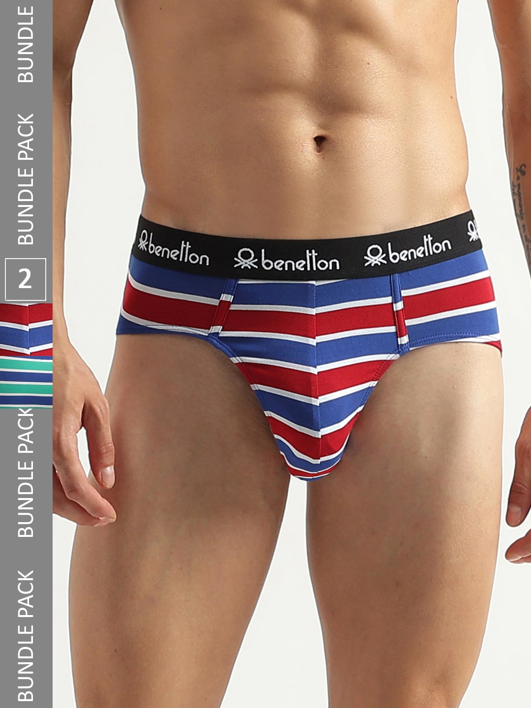 United Colors of Benetton Pack Of 2 Striped Basic Briefs 23P3MENUC149I903S, Blue
United Colors of Benetton Pack Of 2 Striped Basic Briefs 23P3MENUC149I903S, Blue