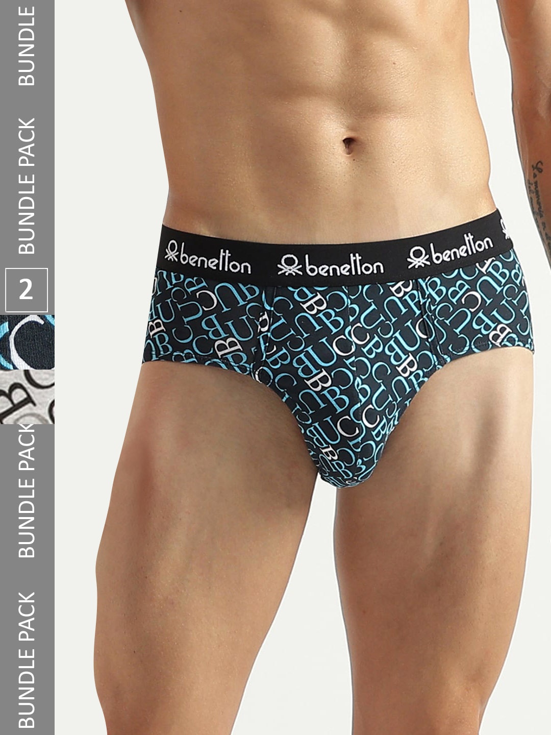 United Colors of Benetton Pack Of 2 Typographic Printed Basic Briefs 23P3MENUC158I901S, Grey
United Colors of Benetton Pack Of 2 Typographic Printed Basic Briefs 23P3MENUC158I901S, Grey