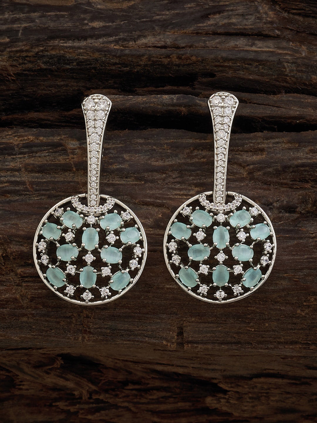 Kushal's Fashion Jewellery Rhodium-Plated Zircon Studded Contemporary Drop Earrings, Silver
Kushal's Fashion Jewellery Rhodium-Plated Zircon Studded Contemporary Drop Earrings, Silver