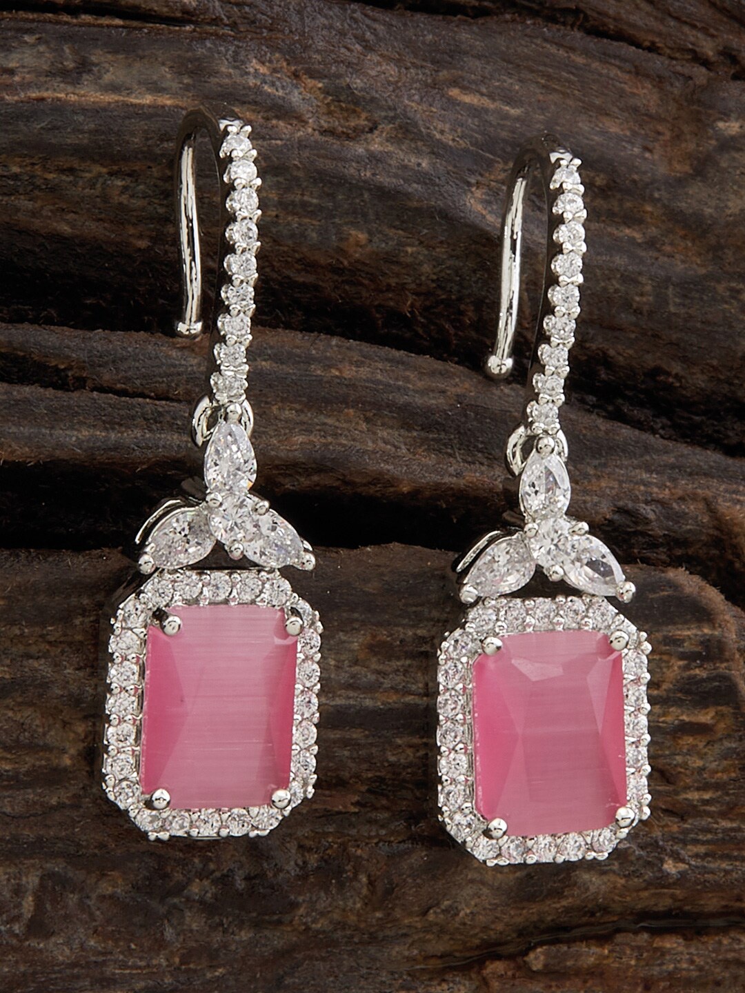 Kushal's Fashion Jewellery Rhodium-Plated Zircon-Studded Square Drop Earrings, Silver
Kushal's Fashion Jewellery Rhodium-Plated Zircon-Studded Square Drop Earrings, Silver